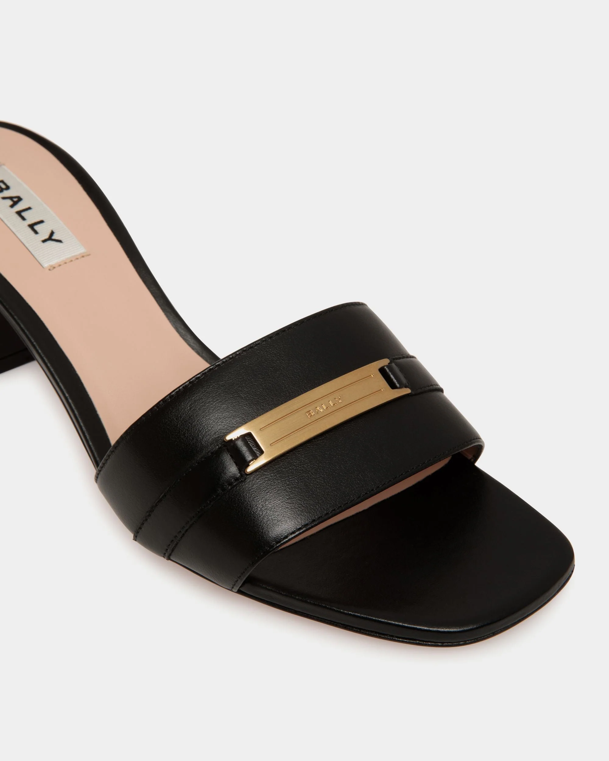 Deco Sandal in Black Leather - Image 5