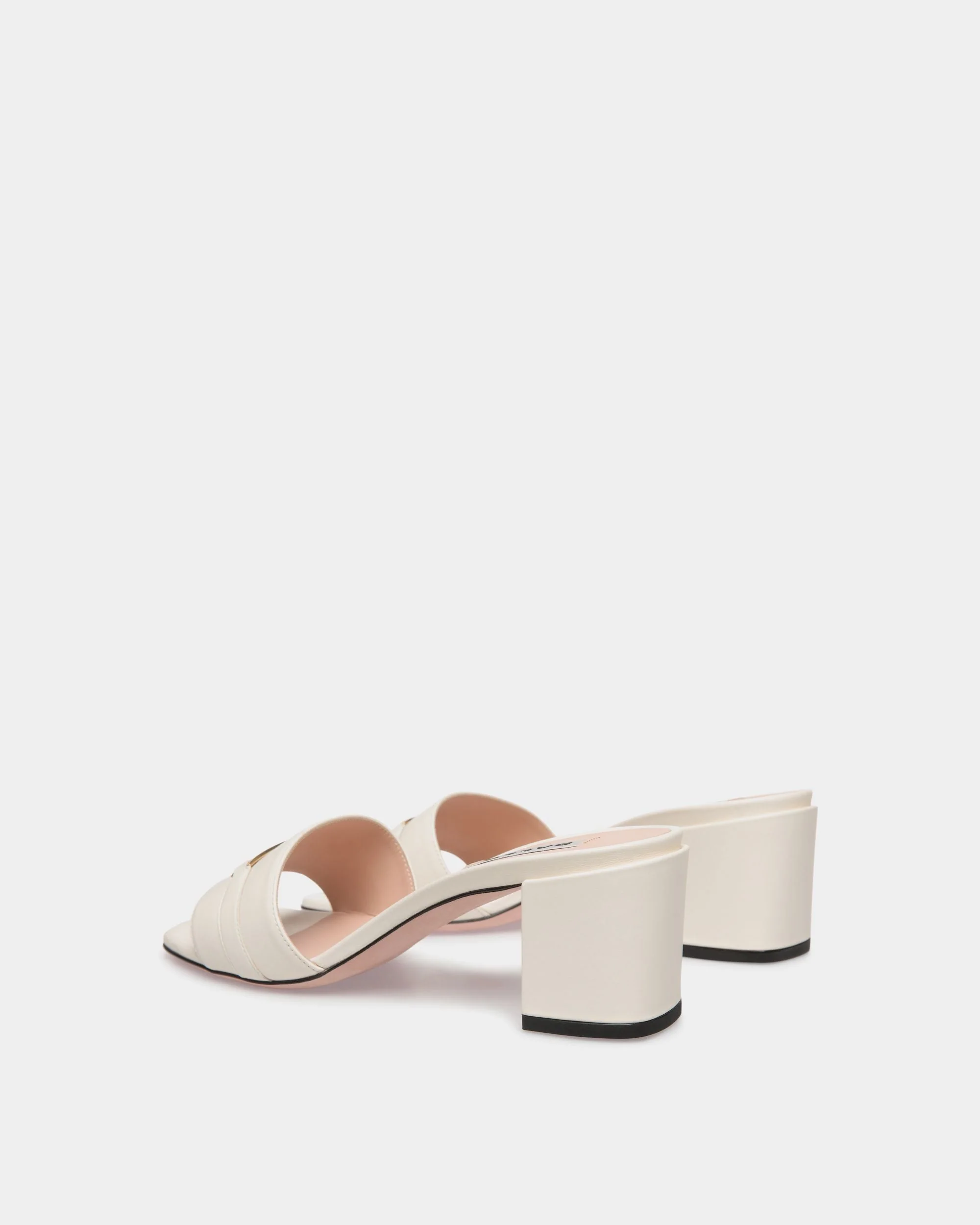 Deco Sandal in White Leather - Image 4