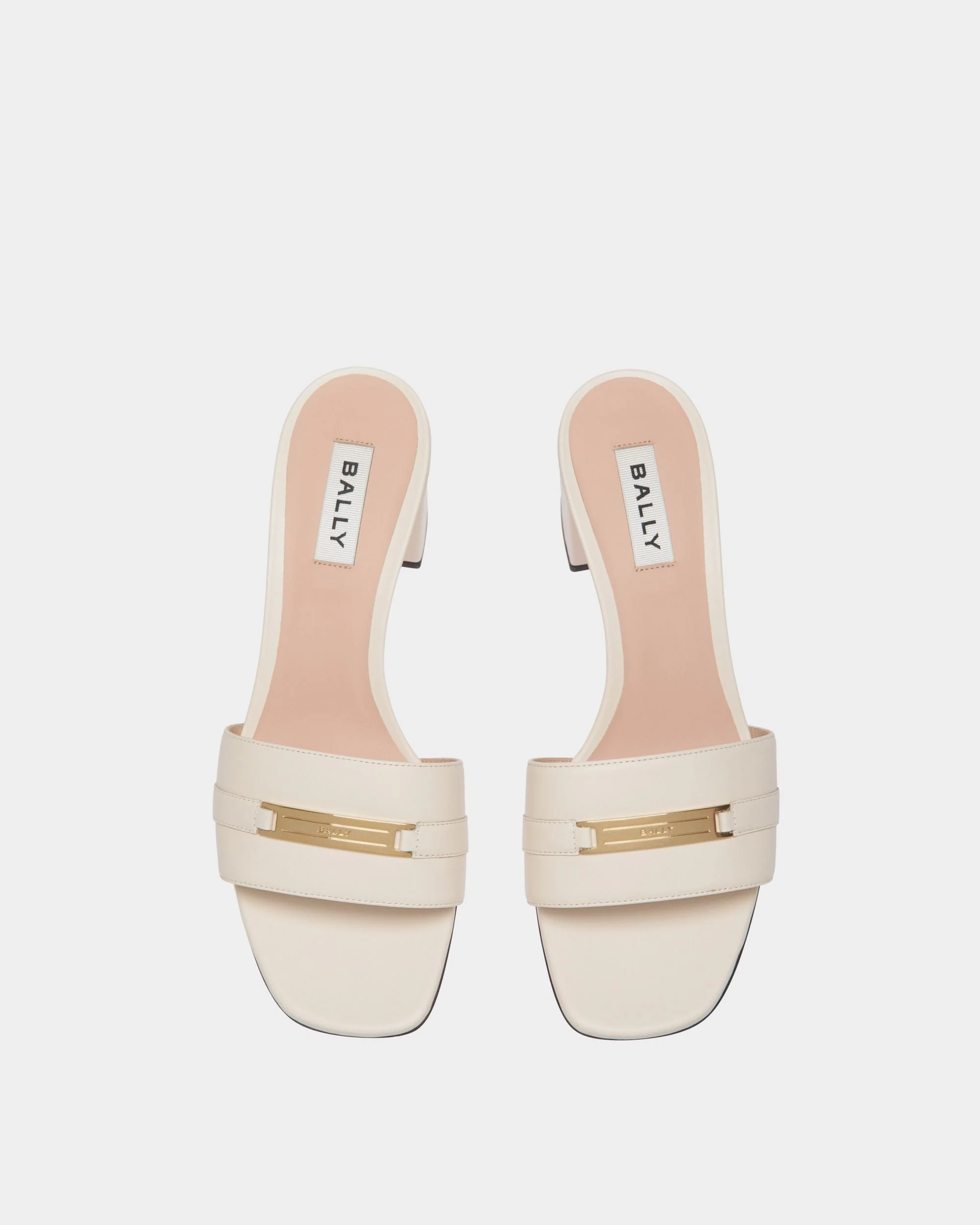 Deco Sandal in White Leather - Image 5