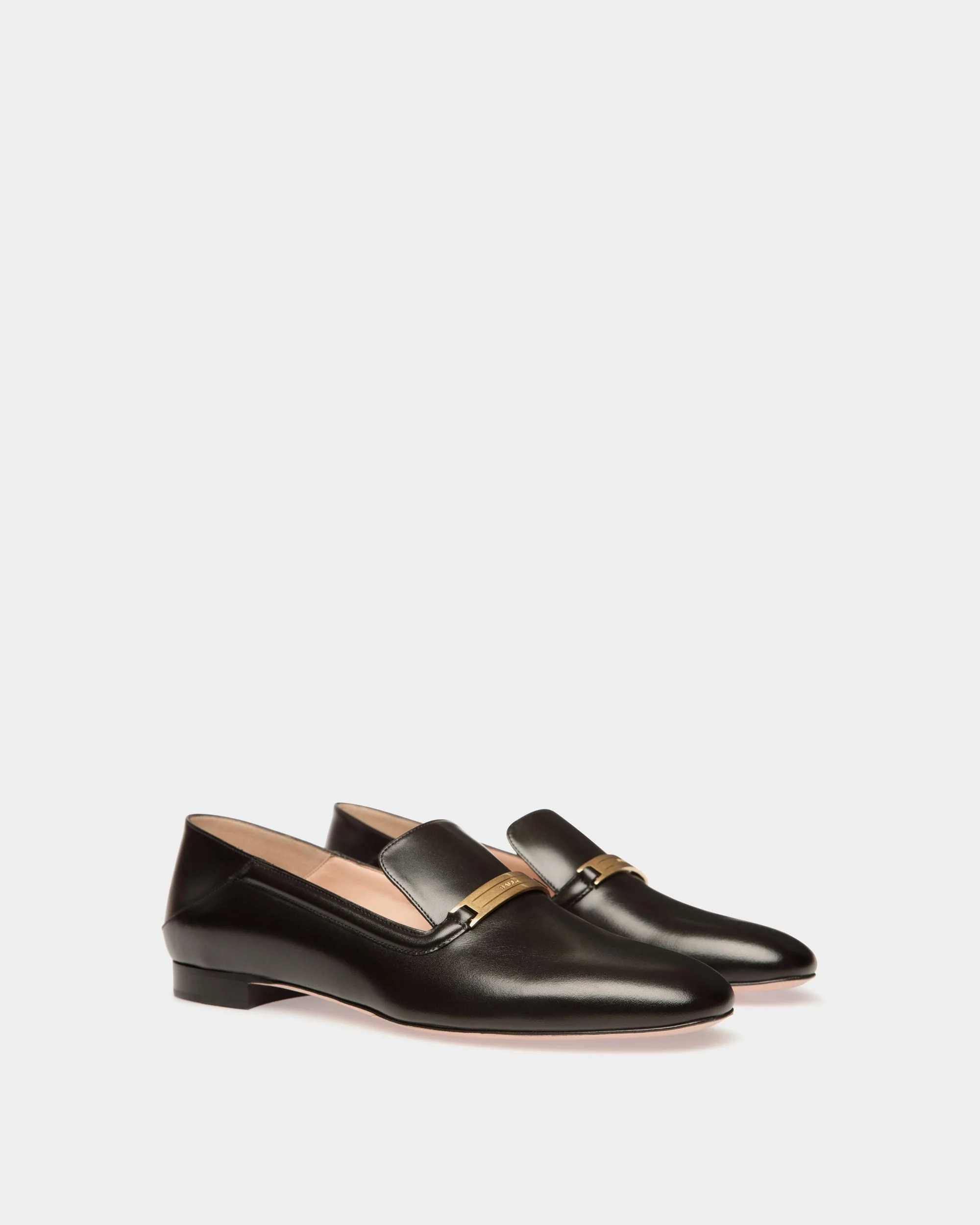 Deco Slipper in Black Leather - Image 2