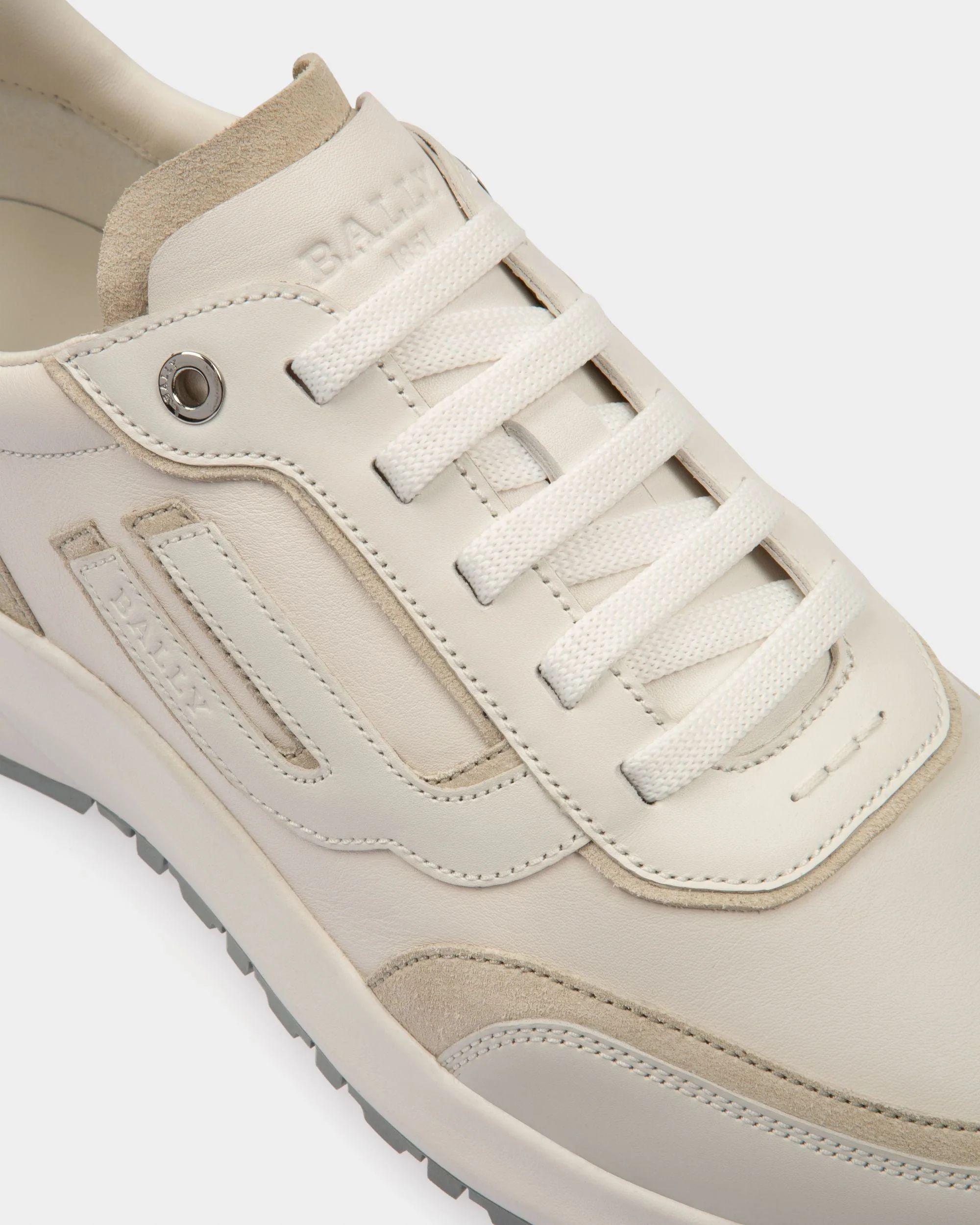 Demmy Leather Sneakers In White - Image 5