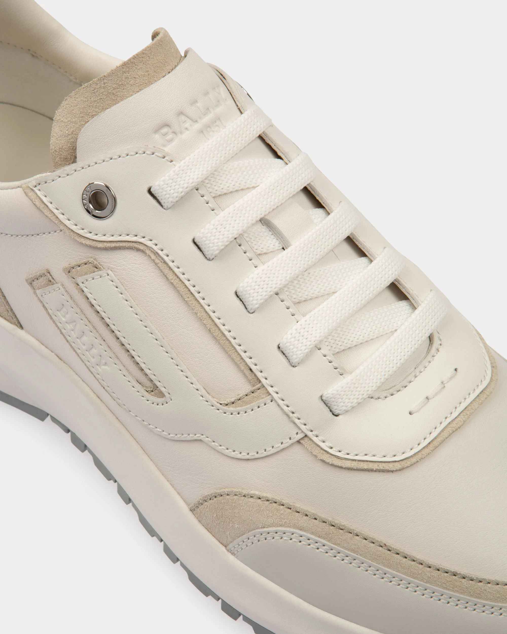 Demmy Leather Sneakers In White - Image 6
