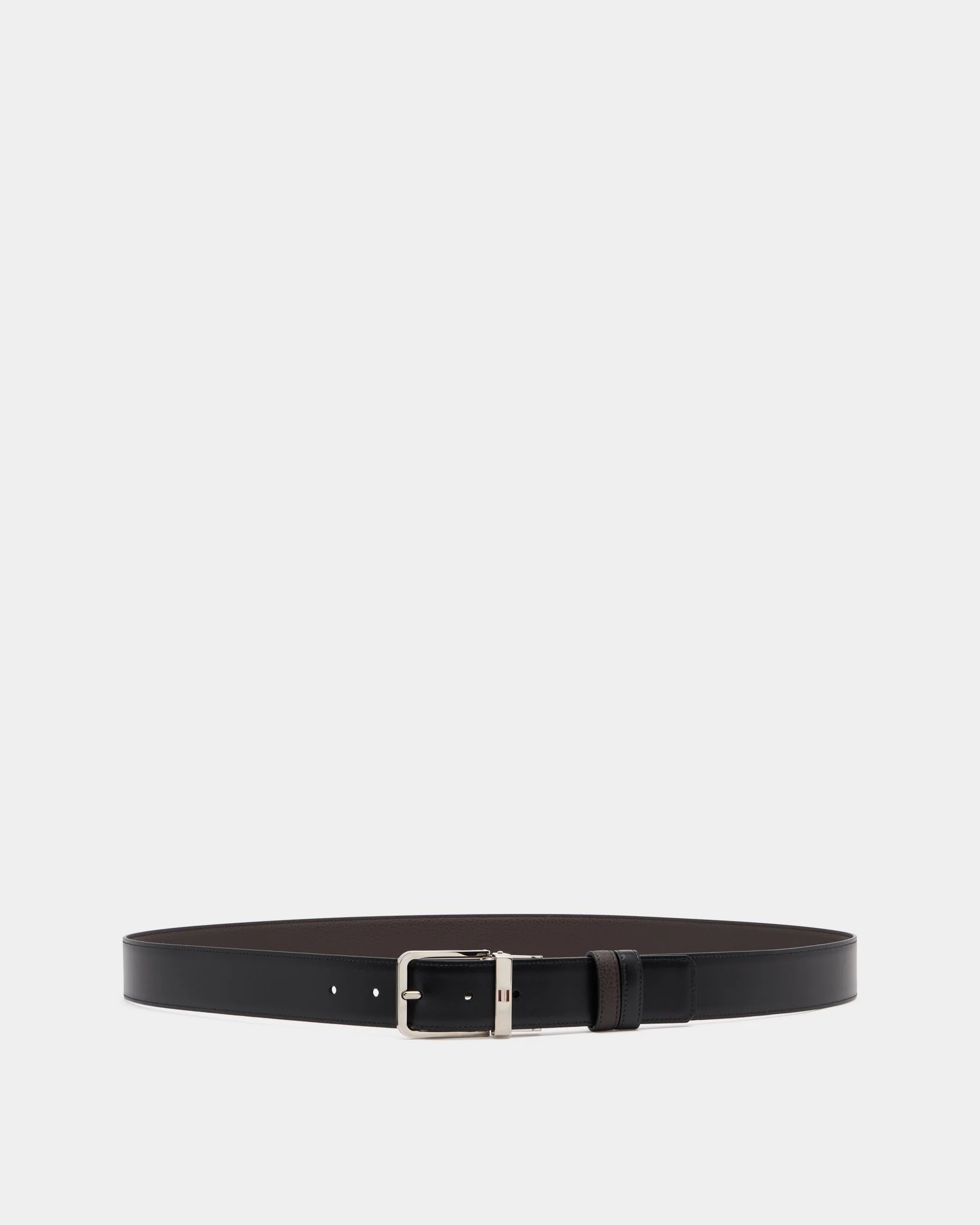 Dress 35mm Reversible And Adjustable Belt in Coffee And Black Leather - Image 3