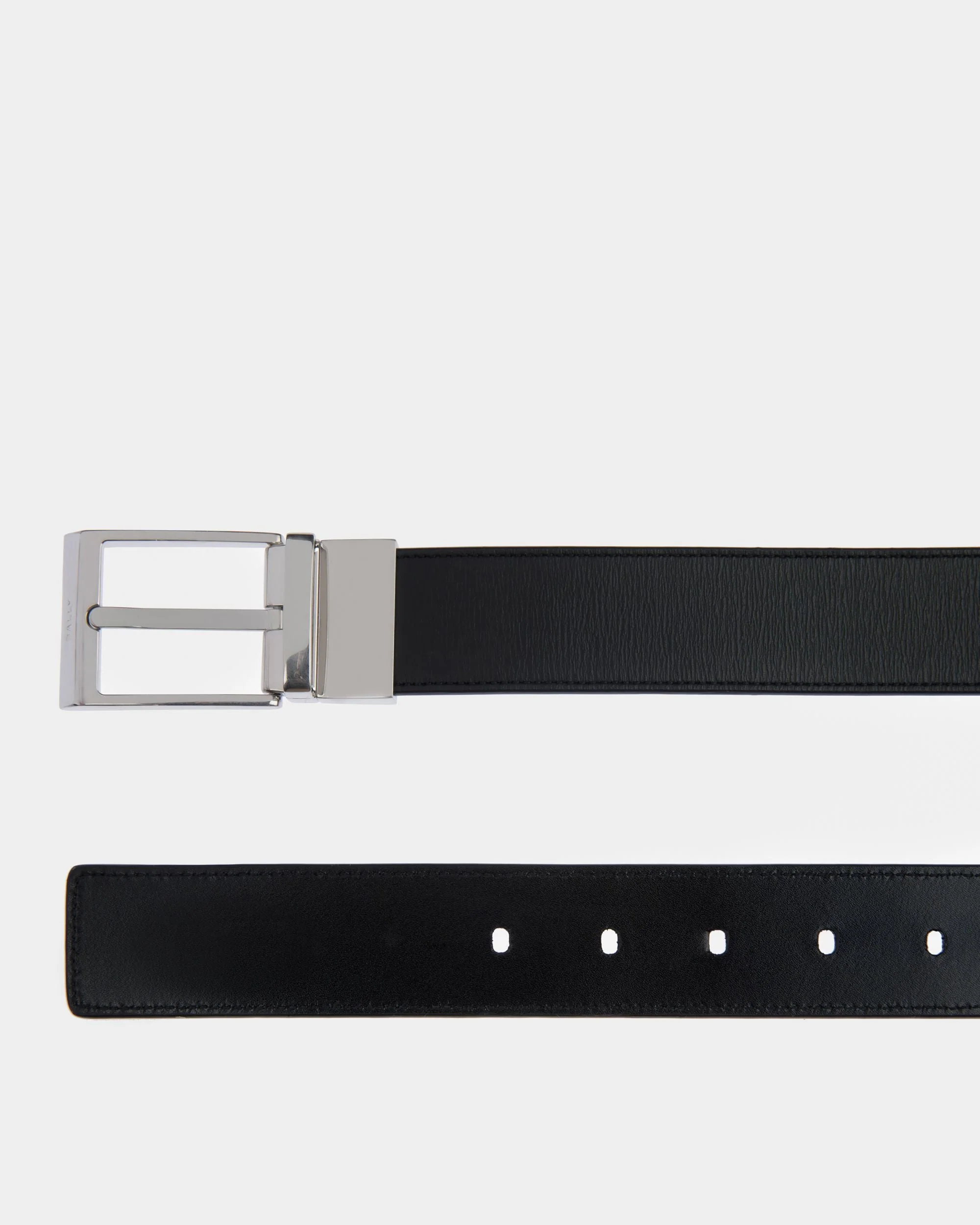Dress Belt In Black Leather - Image 2