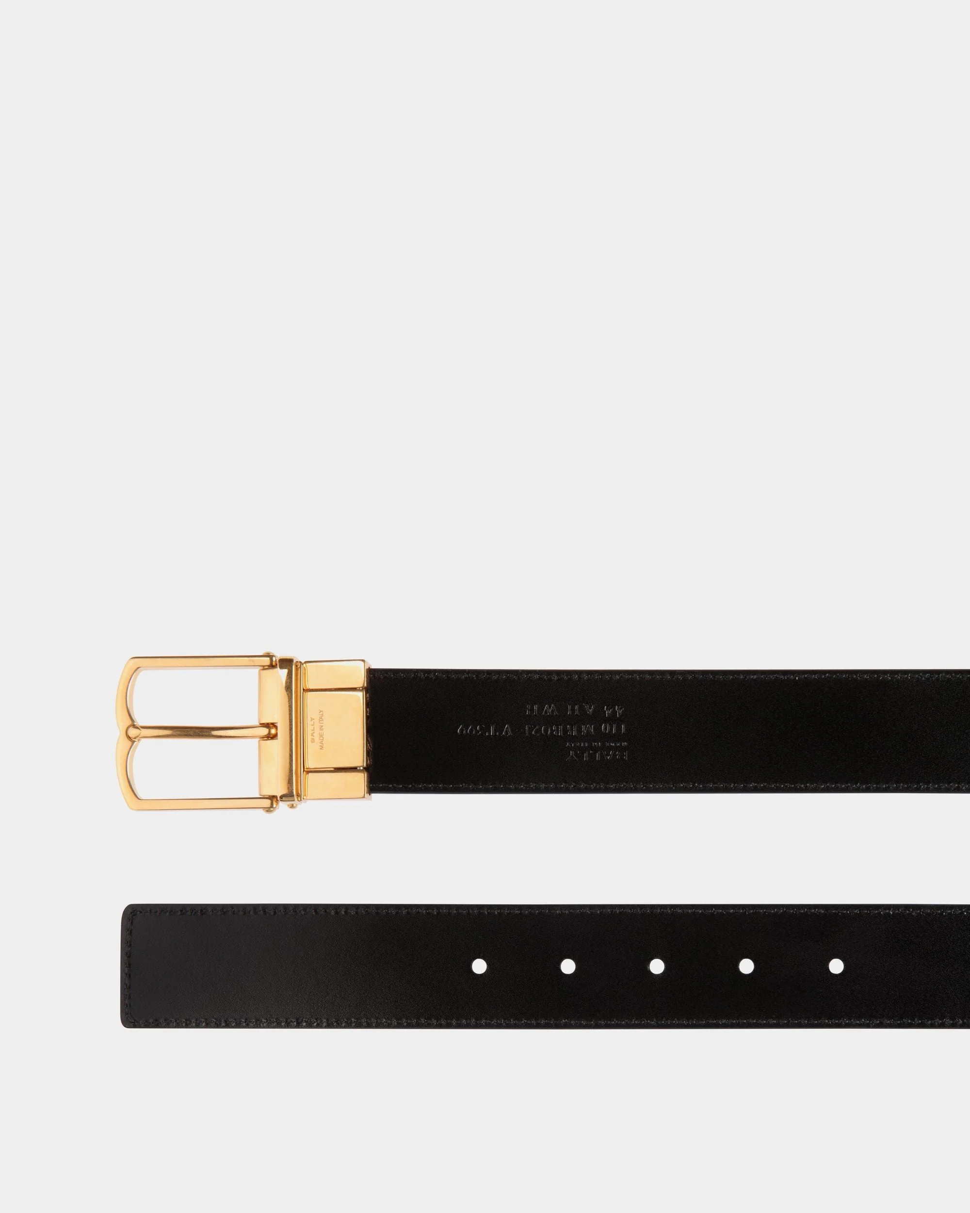 Dress Belt In Brown And Black Leather - Image 3