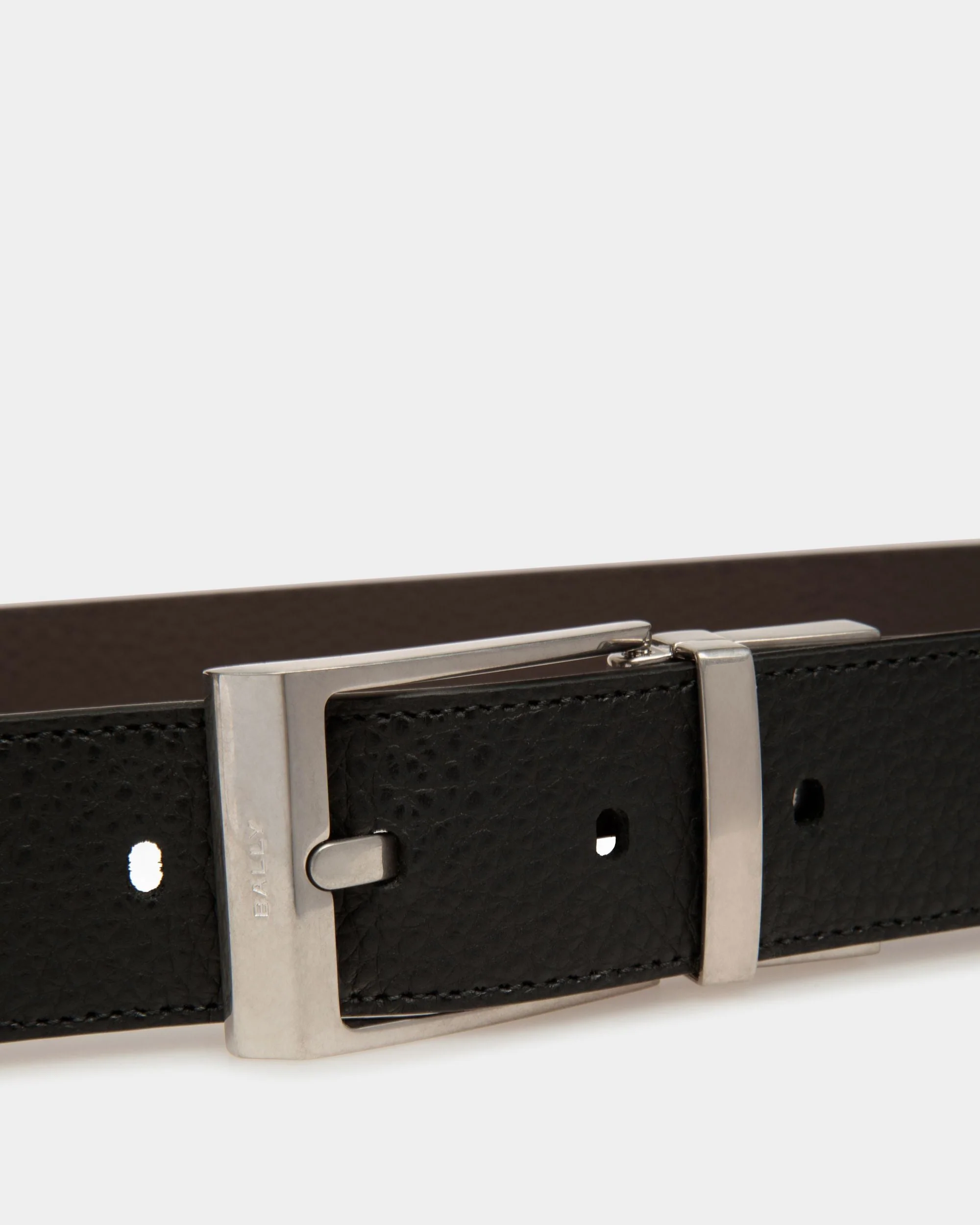 Dress Belt In Brown And Black Leather - Image 3