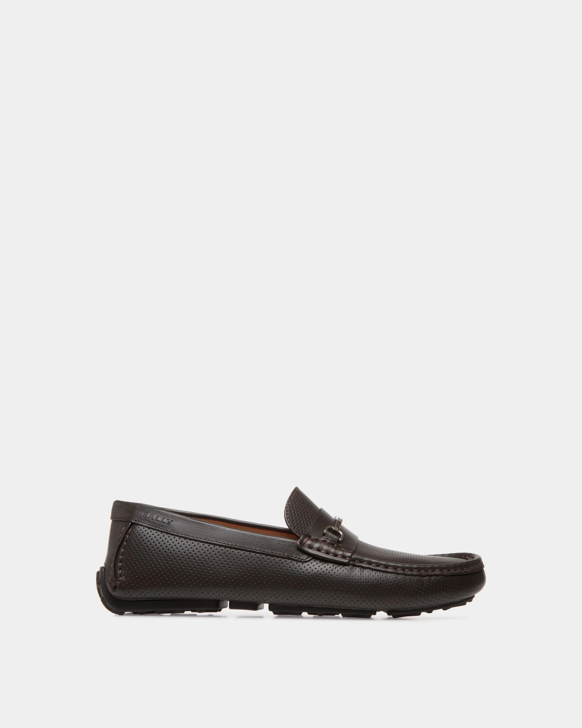 Driver In Brown Perforated Leather