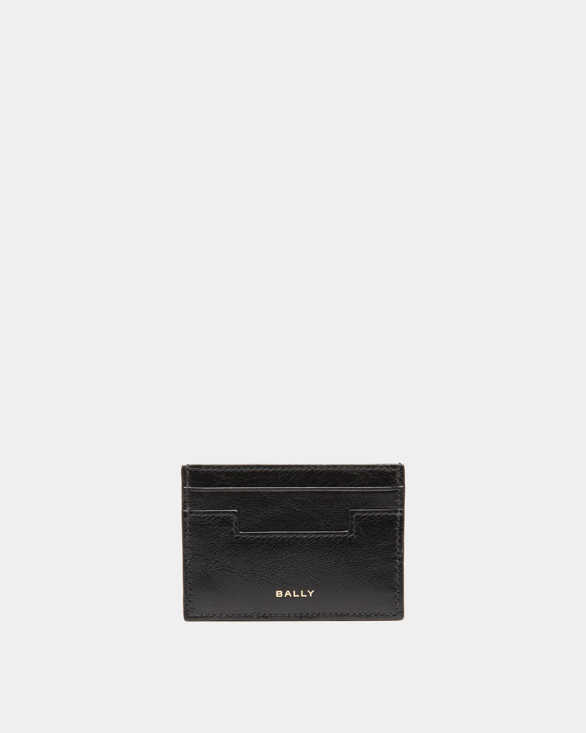 Easy Bally Card Holder In Black Leather