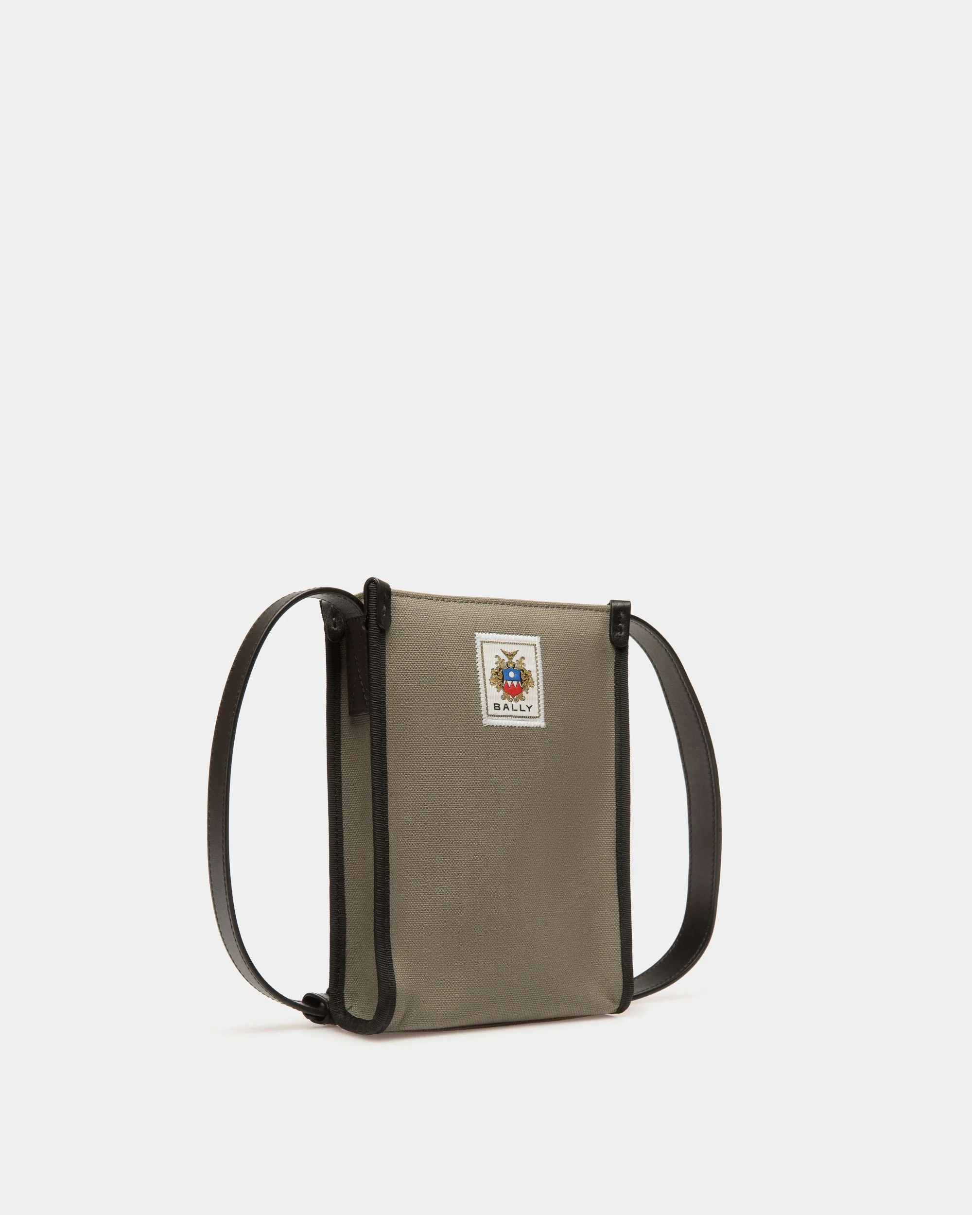 Easy Bally Crossbody Bag In Military Green Cotton Canvas - Image 3