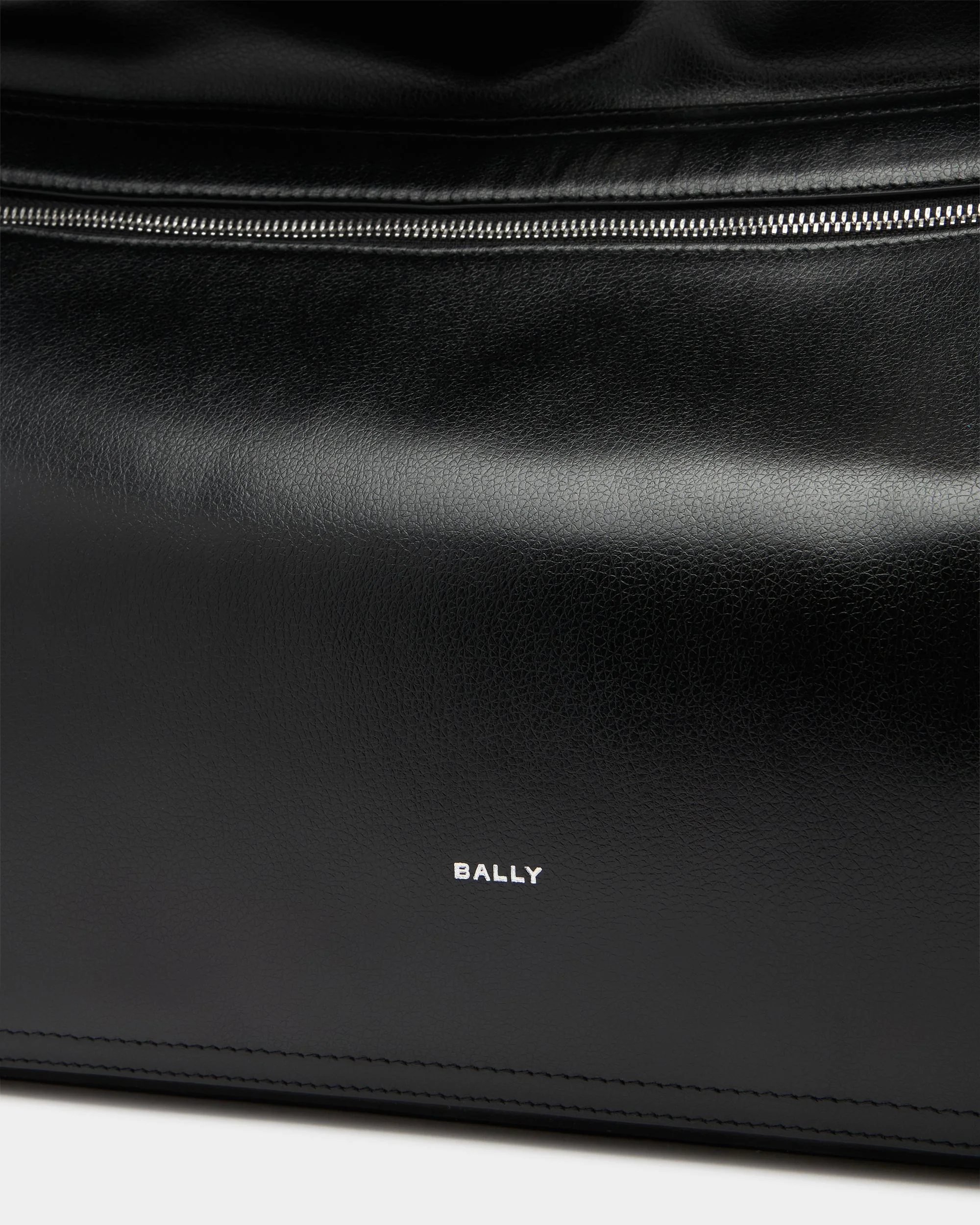 Easy Bally Foldable Tote in Black Leather - Image 6