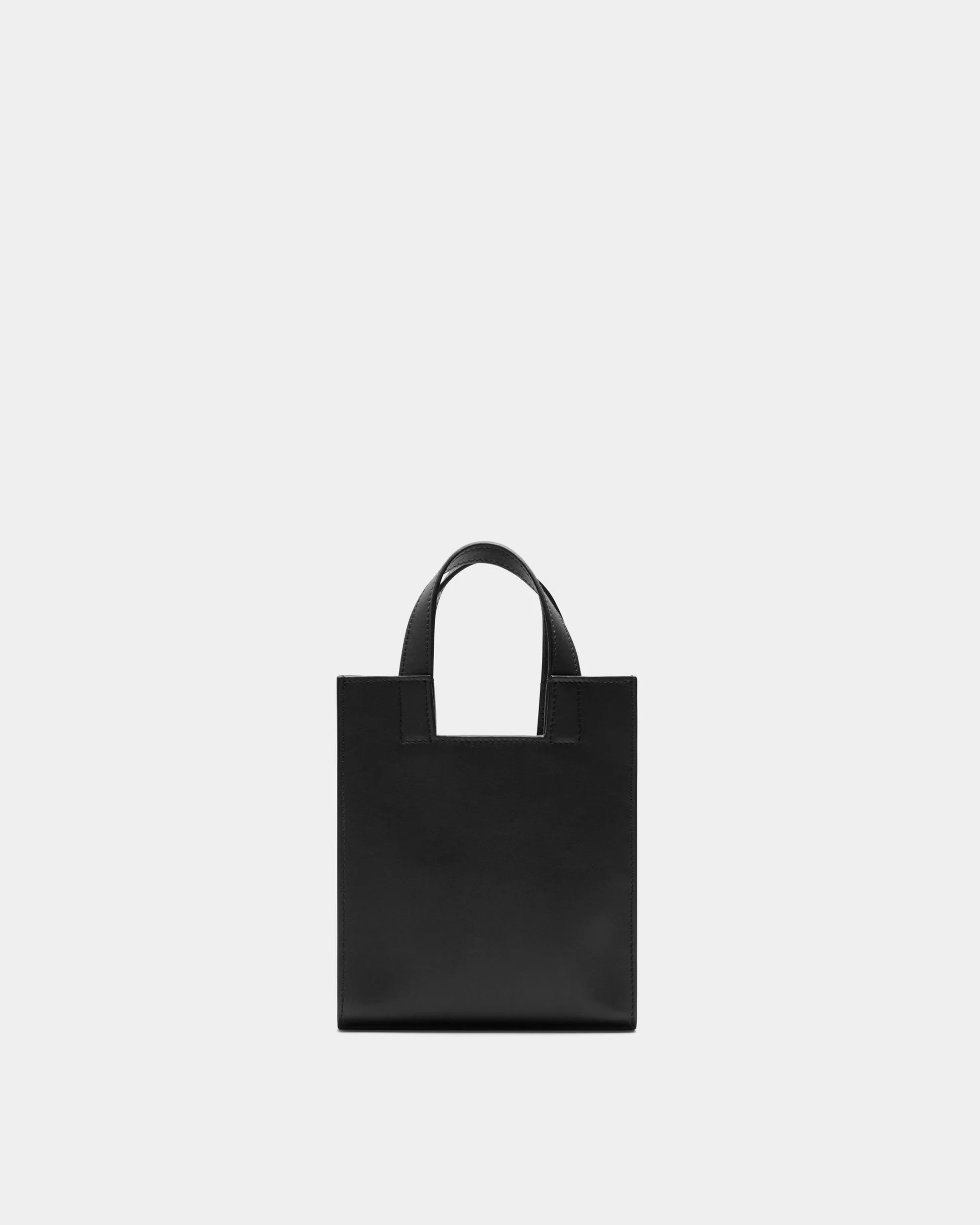 Easy Bally Small Tote Bag in Black Leather - Image 3