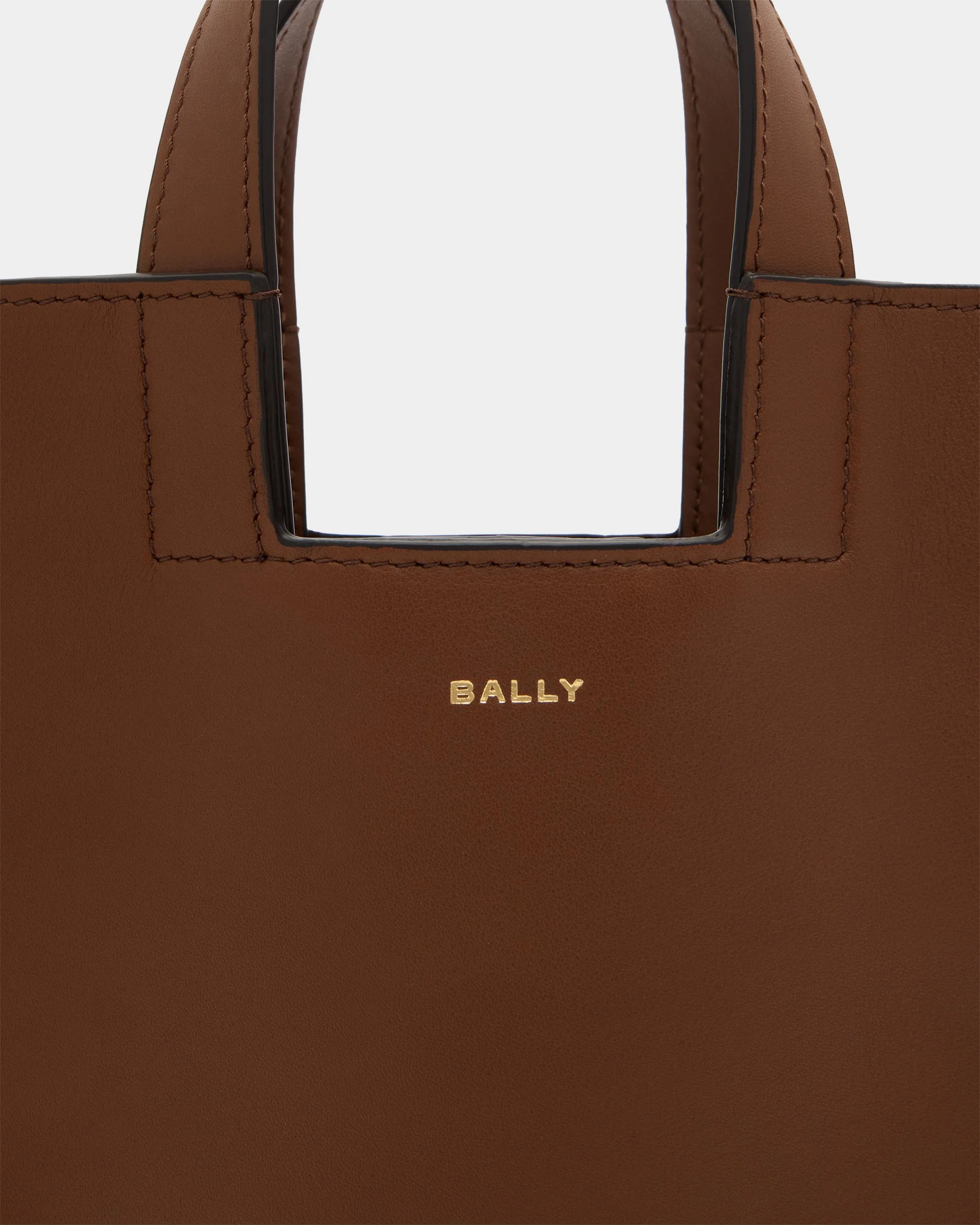 Easy Bally Small Tote Bag in Brown Leather - Image 6