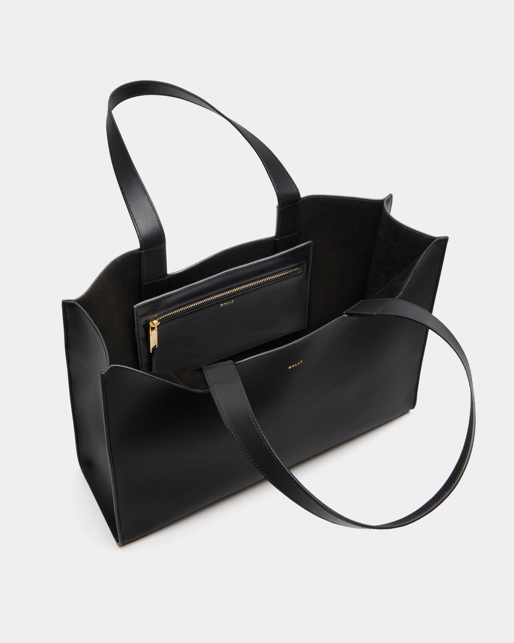 Easy Bally Tote Bag in Black Leather - Image 5