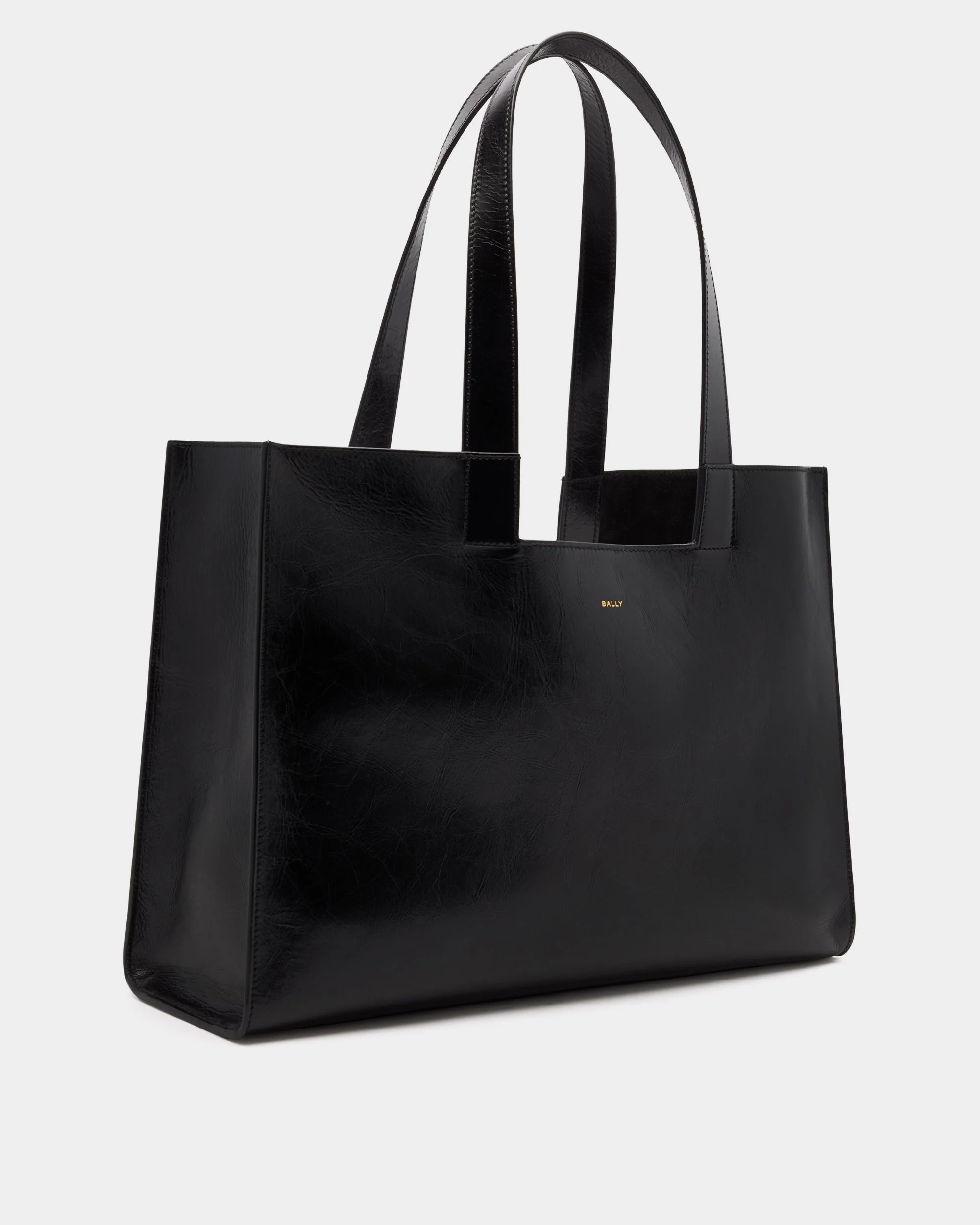 Easy Bally Tote Bag in Black Leather - Image 4