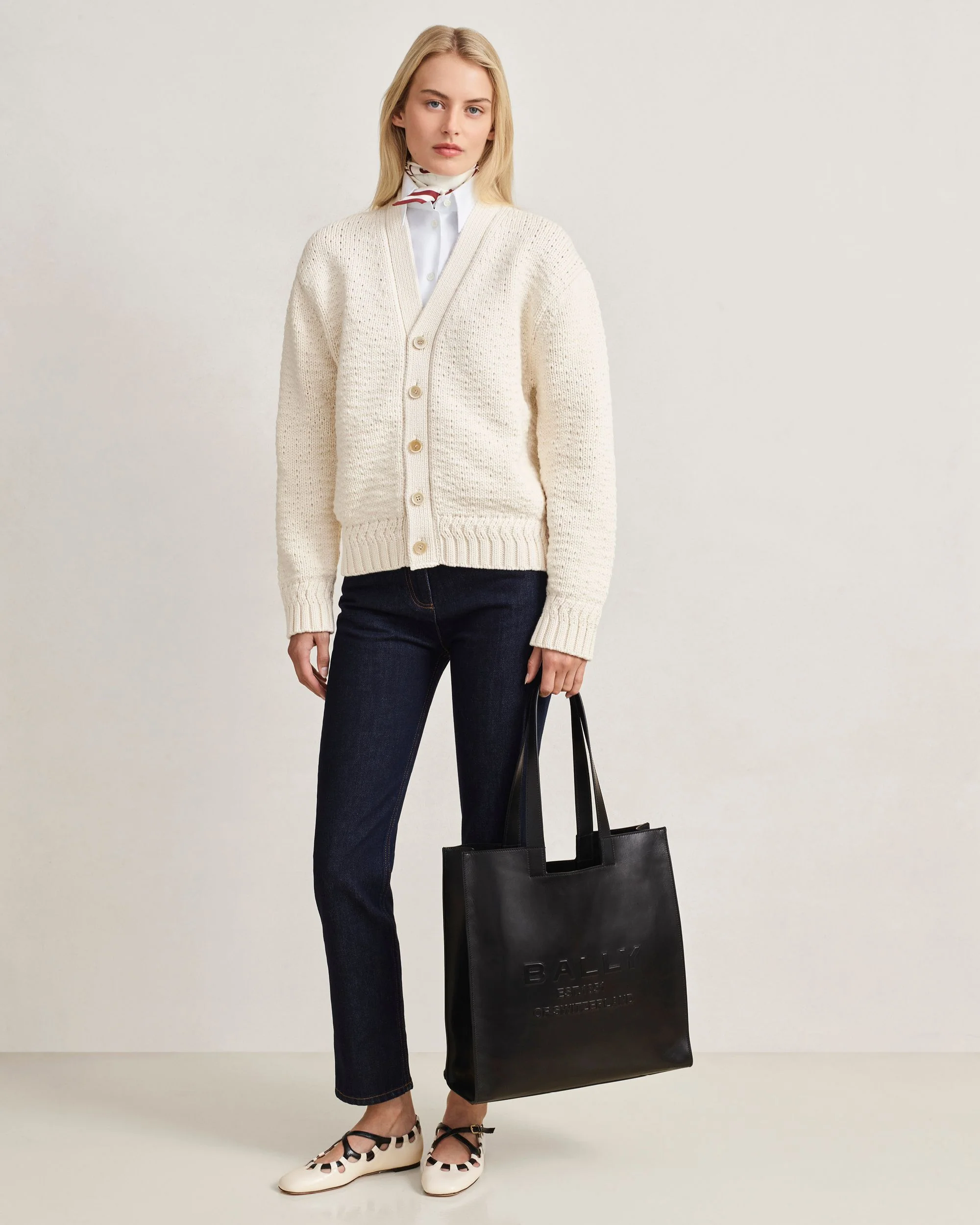 Easy Bally Tote Bag in Black Leather - Image 2
