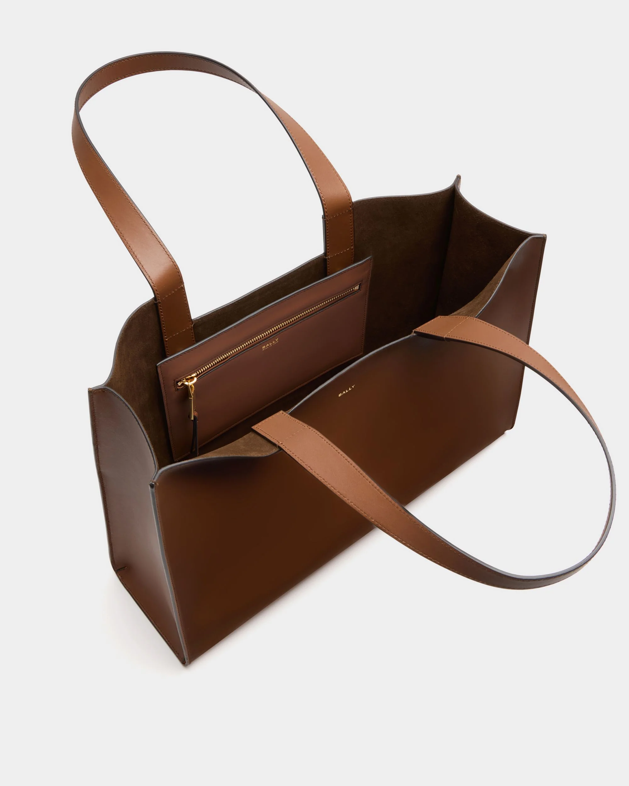 Easy Bally Tote Bag in Brown Leather - Image 5