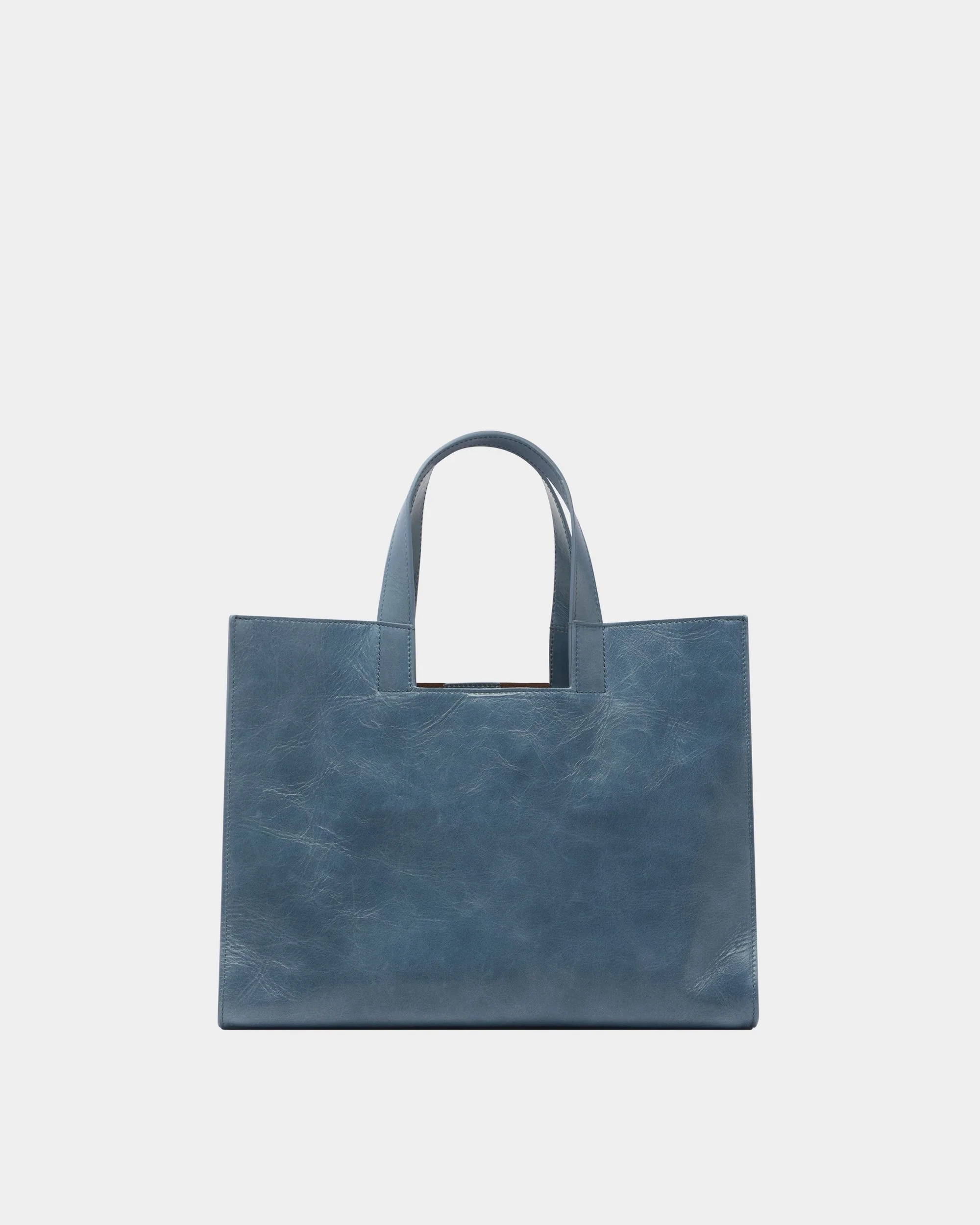 Easy Bally Tote Bag in Light Blue Leather - Image 2