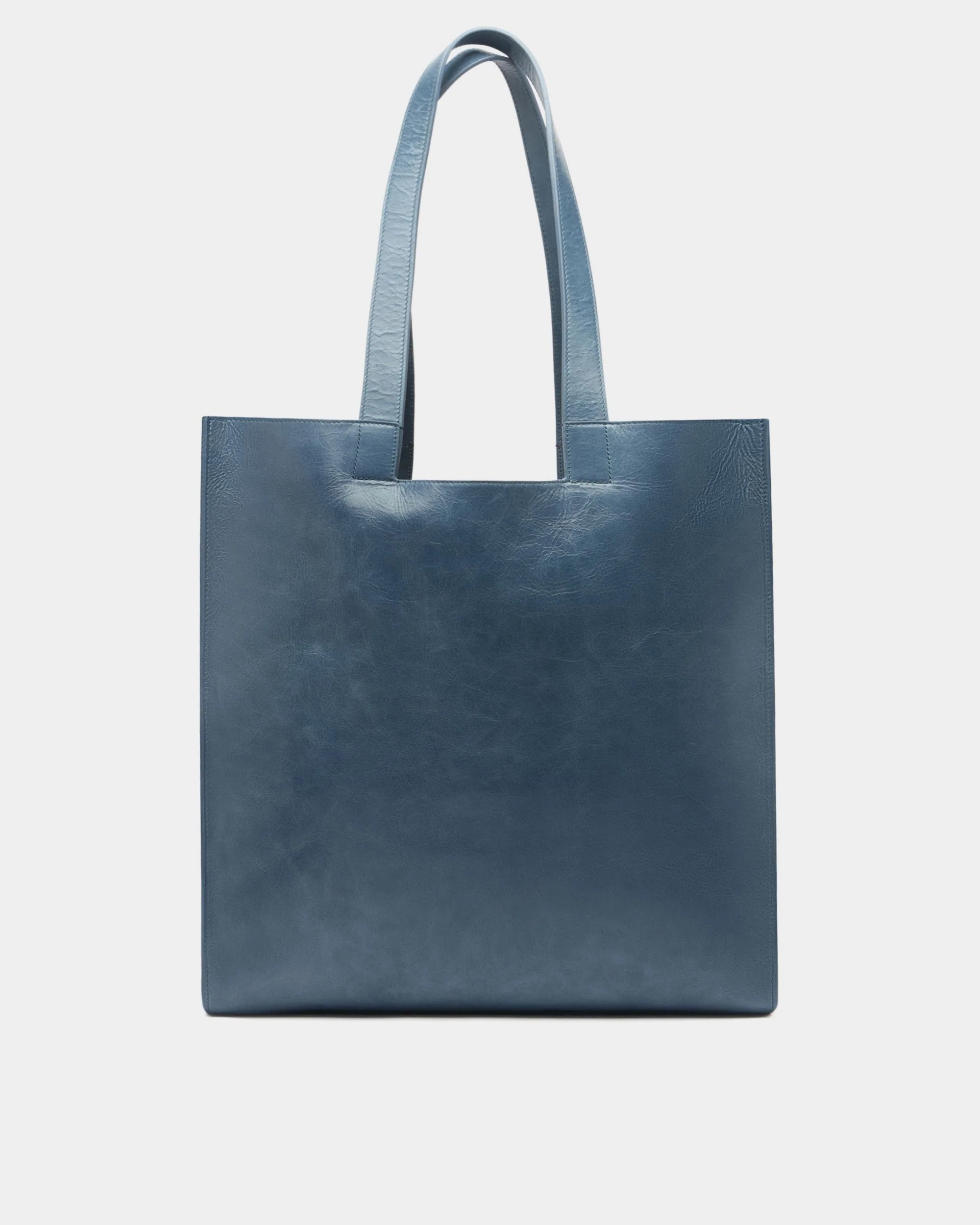 Easy Bally Tote Bag in Light Blue Leather - Image 2