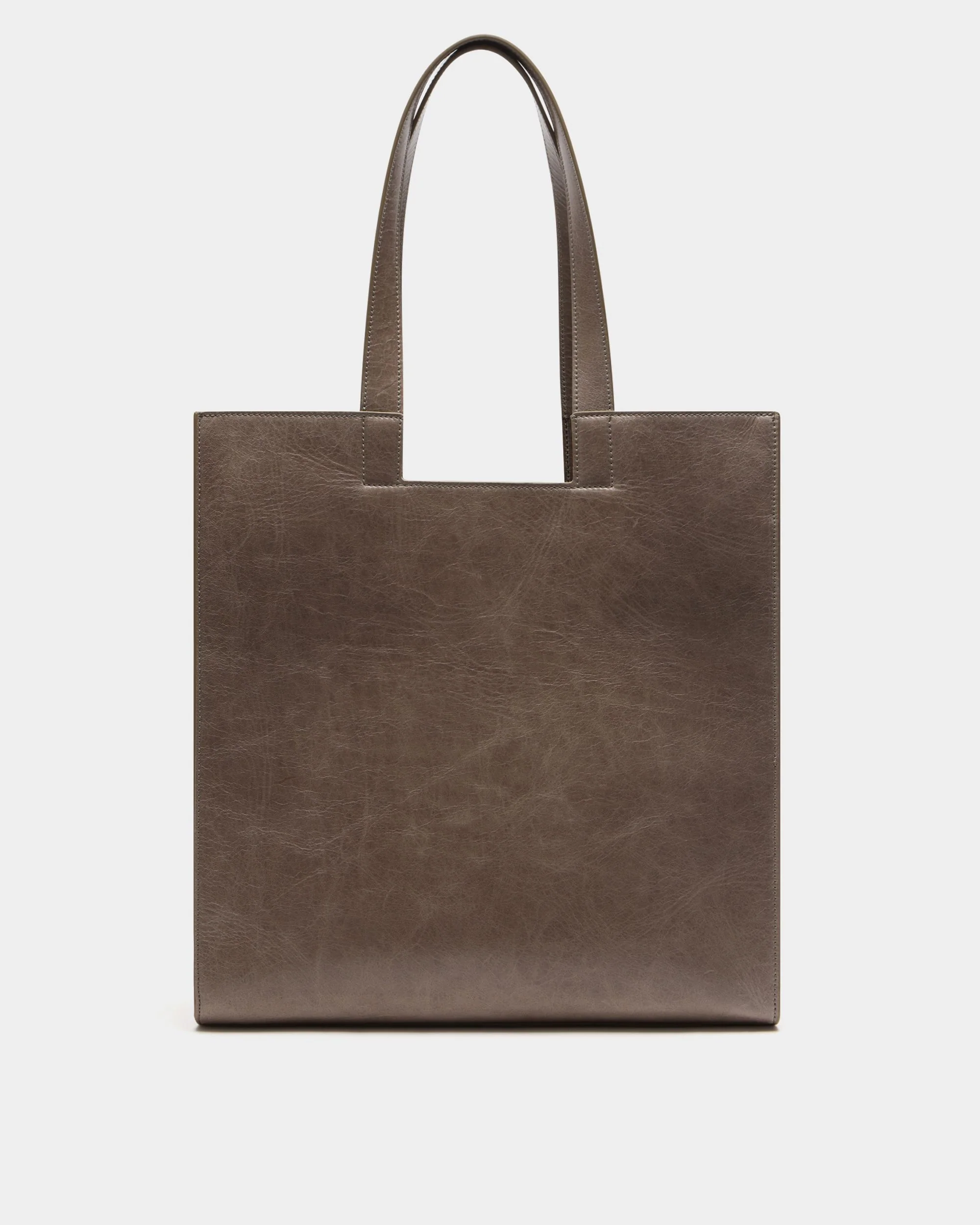 Easy Bally Tote Bag in Taupe Leather - Image 3