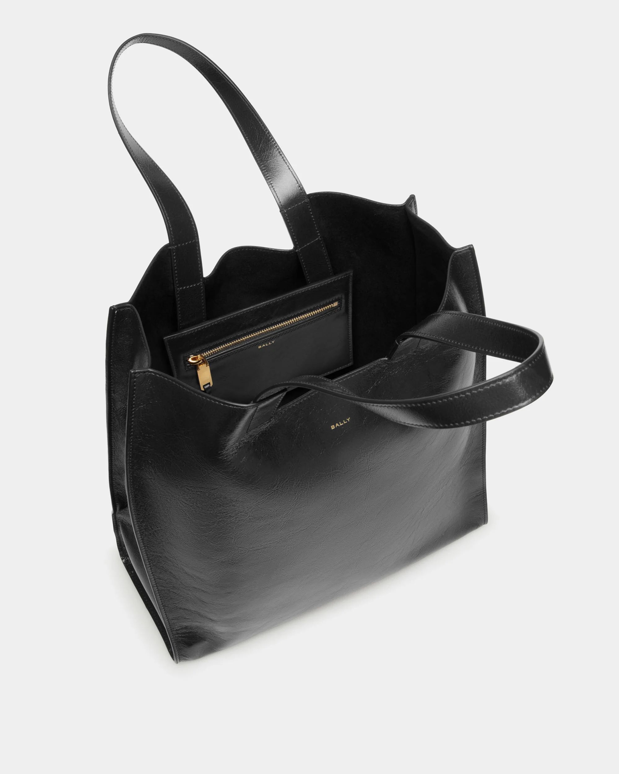Easy Bally Tote In Black Leather - Image 5