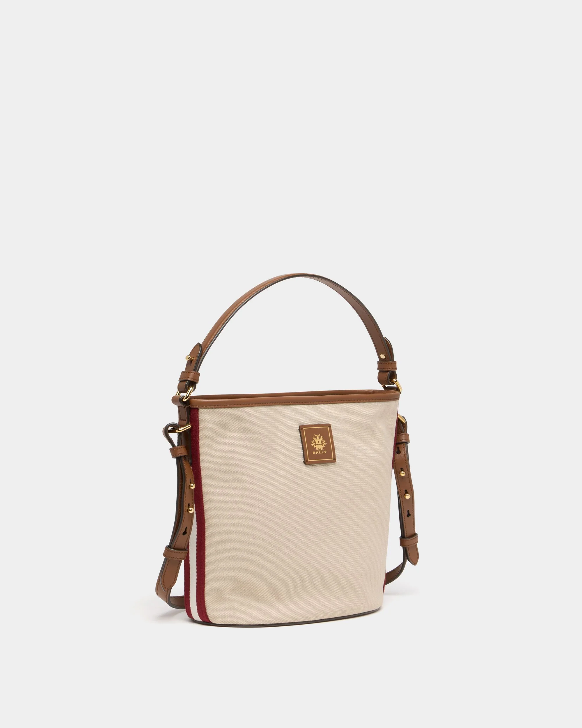 Edelbliss Bucket in Natural Canvas with a Bally Ribbon - Image 4