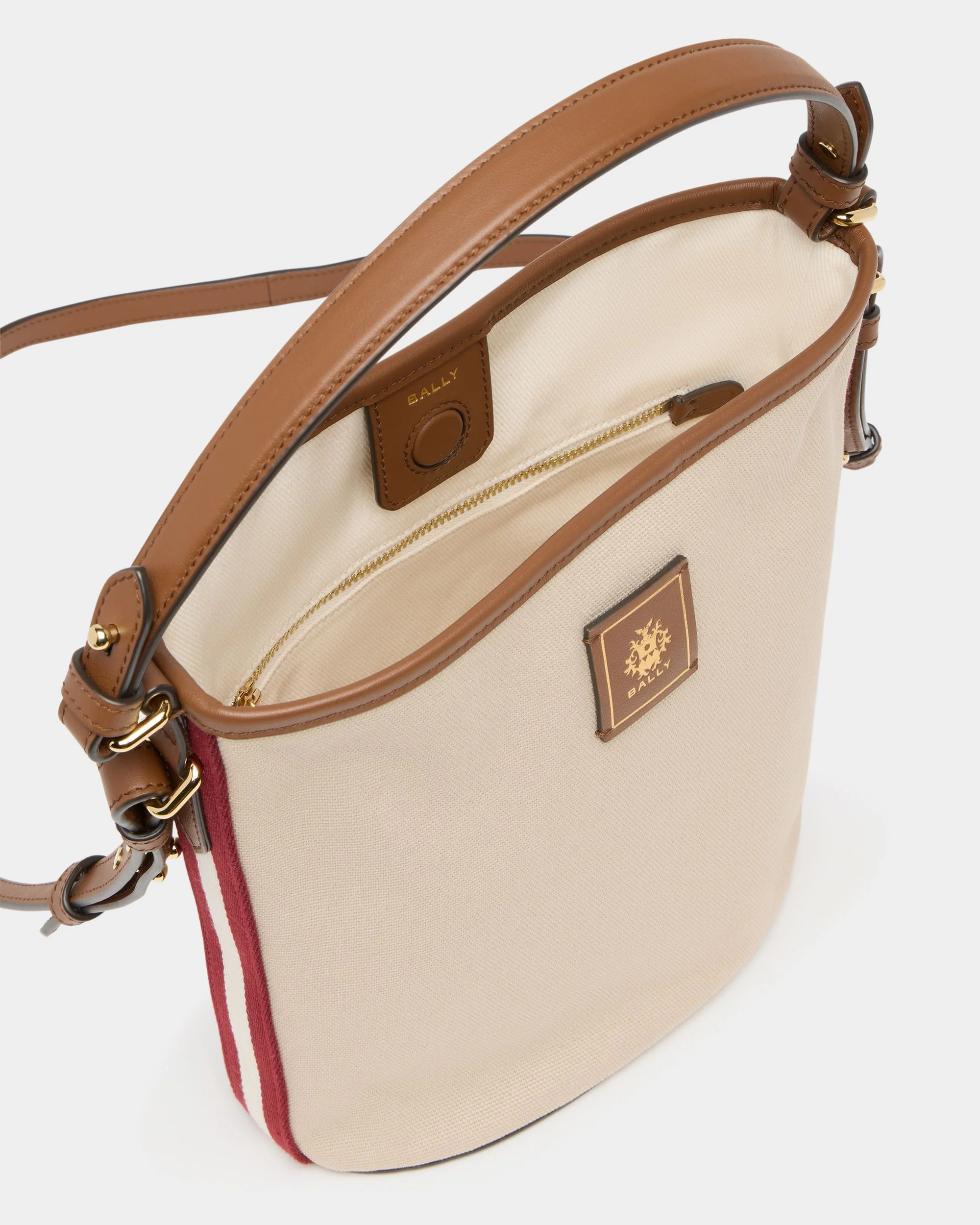Edelbliss Bucket in Natural Canvas with a Bally Ribbon - Image 5