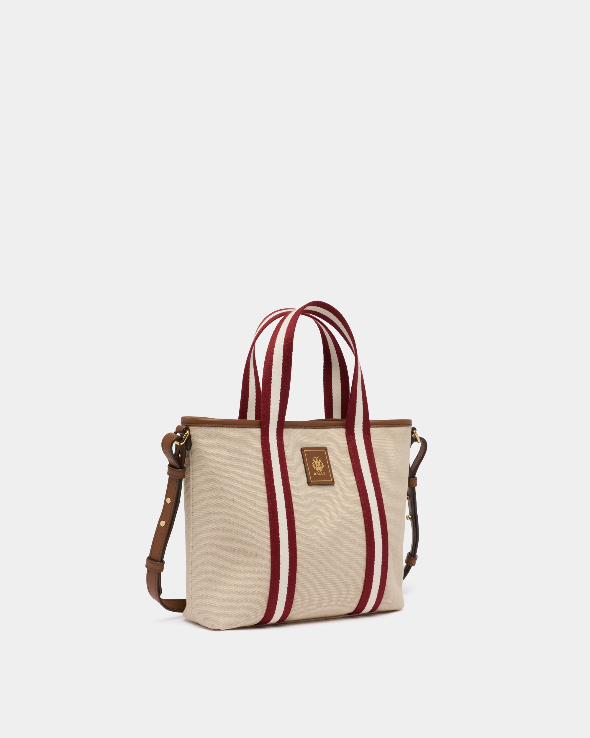 Edelbliss Tote Bag in Ivory Canvas with a Bally Ribbon - Image 3