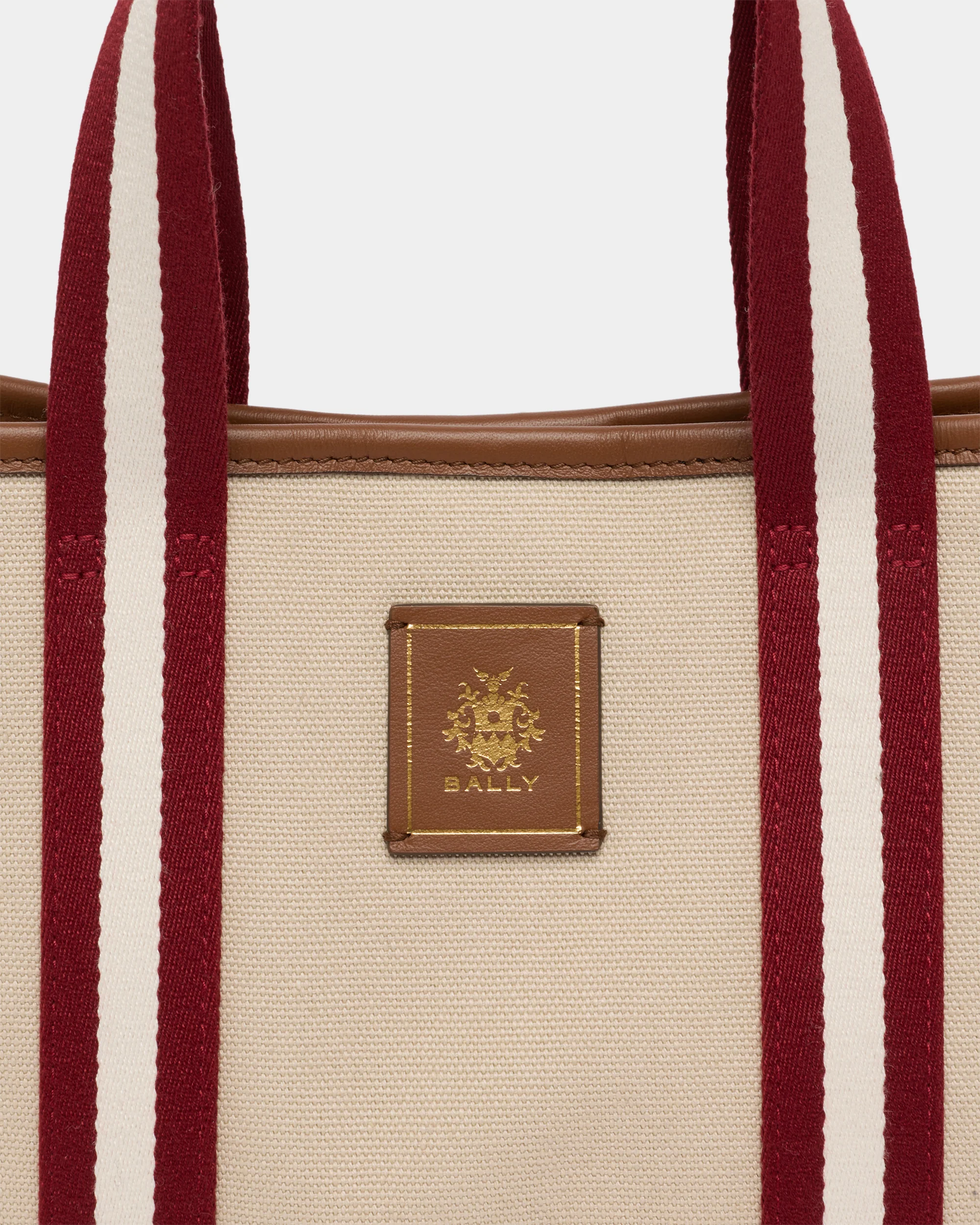 Edelbliss Tote Bag in Ivory Canvas with a Bally Ribbon - Image 5
