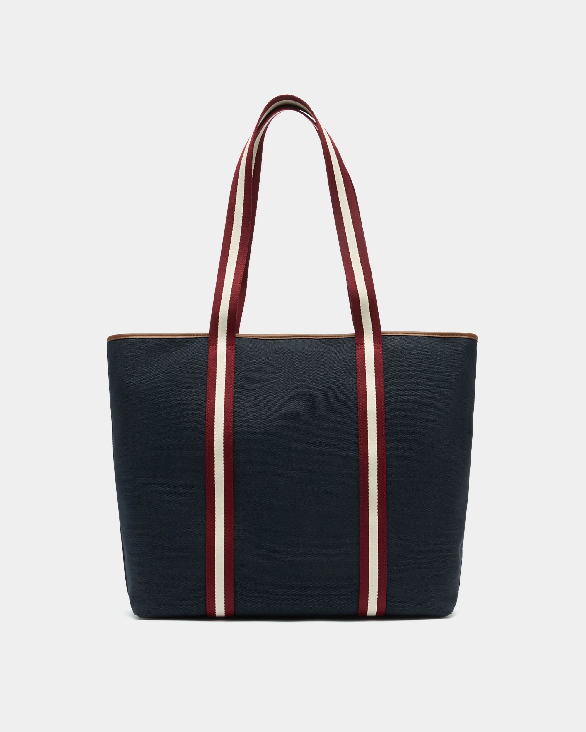Edelbliss Tote Bag in Navy Blue Canvas with Bally Ribbon - Image 3