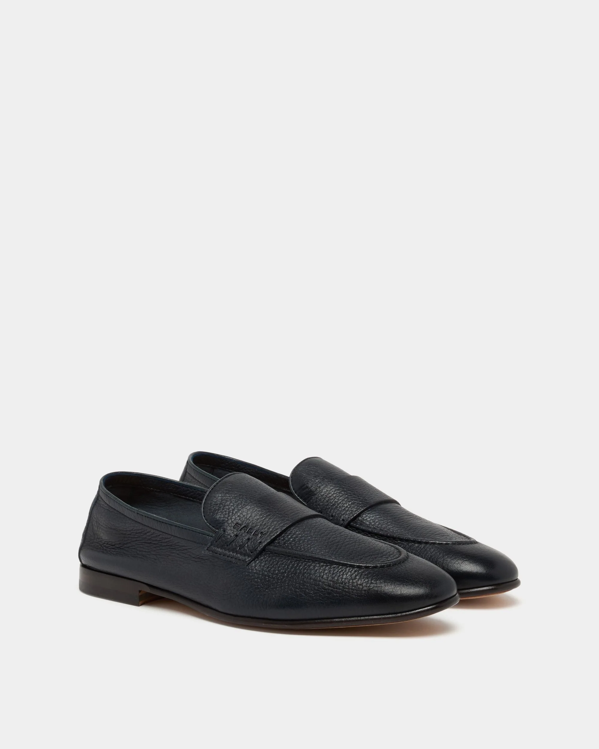 Elios Loafer in Blue Grained Leather - Image 3
