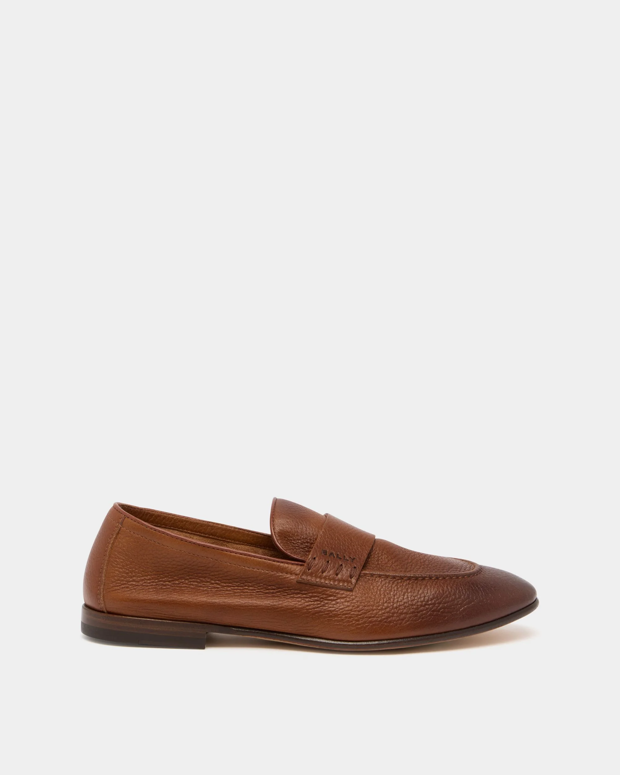 Elios Loafer in Brown Grained Leather
