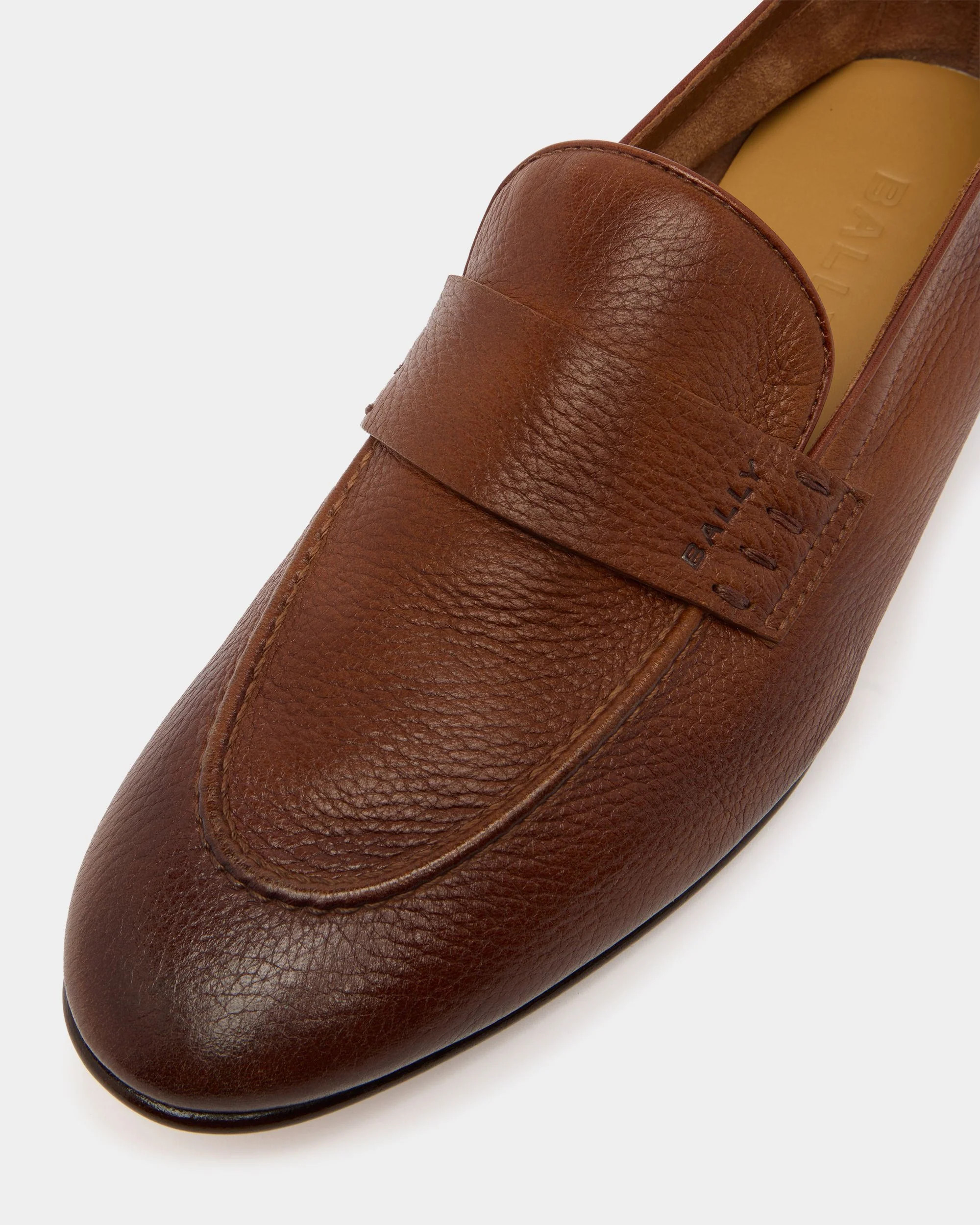 Elios Loafer in Brown Grained Leather - Image 6