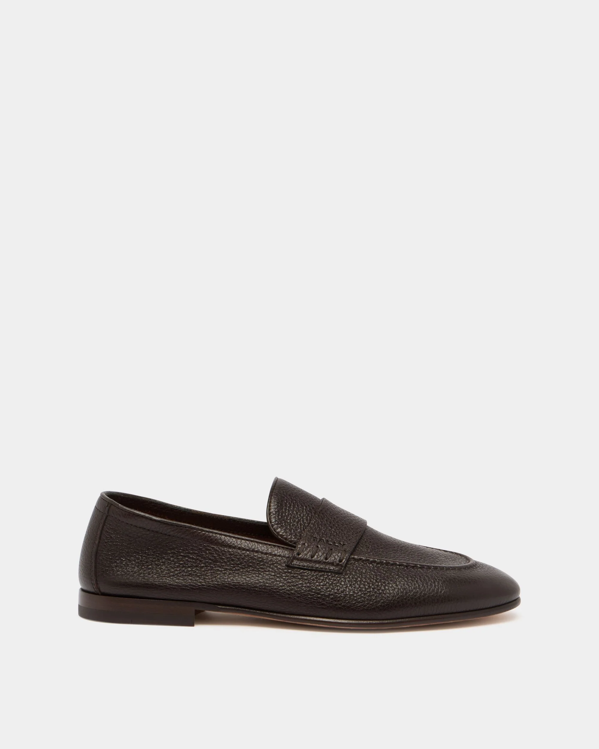 Elios Loafer in Brown Grained Leather