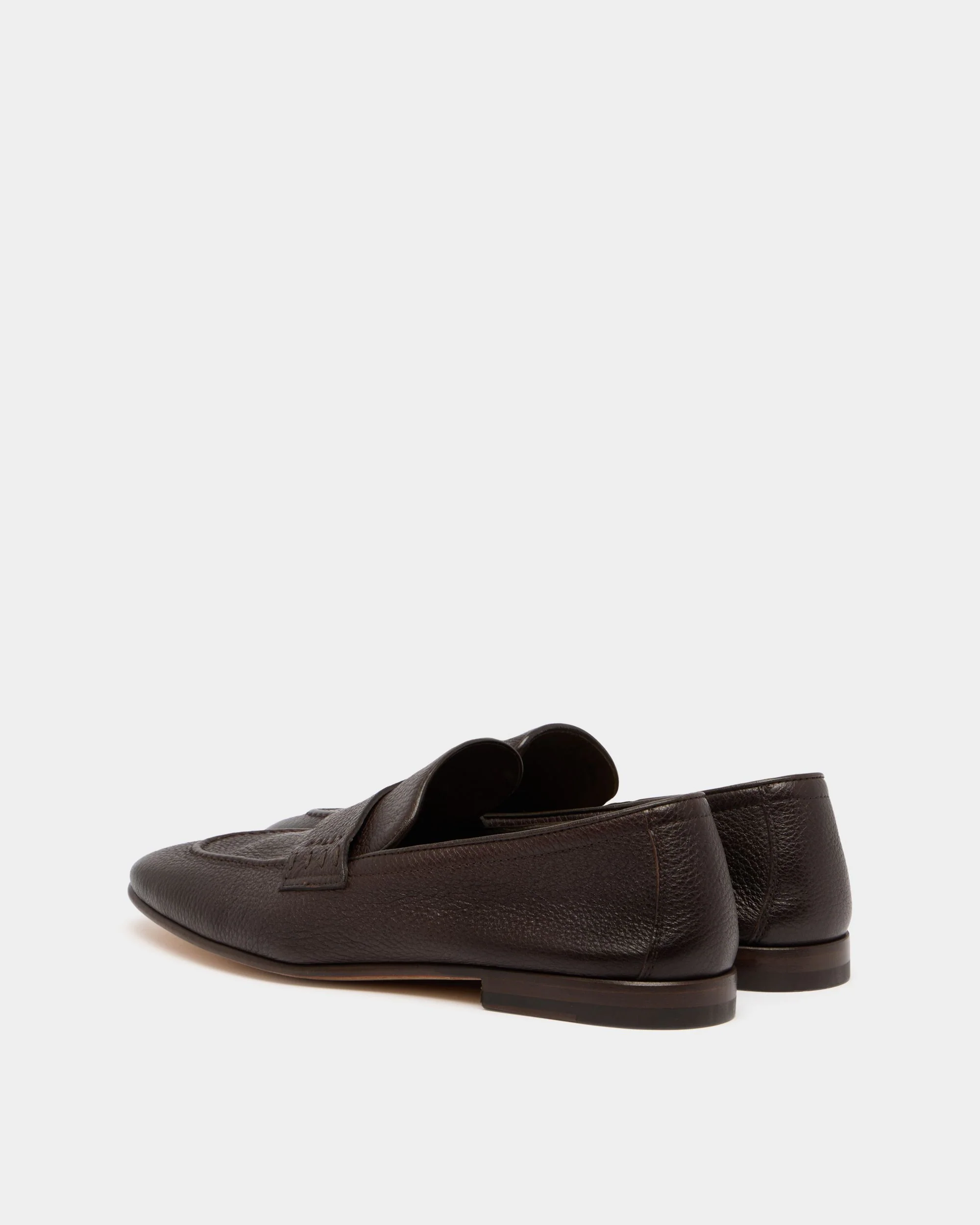Elios Loafer in Brown Grained Leather - Image 4