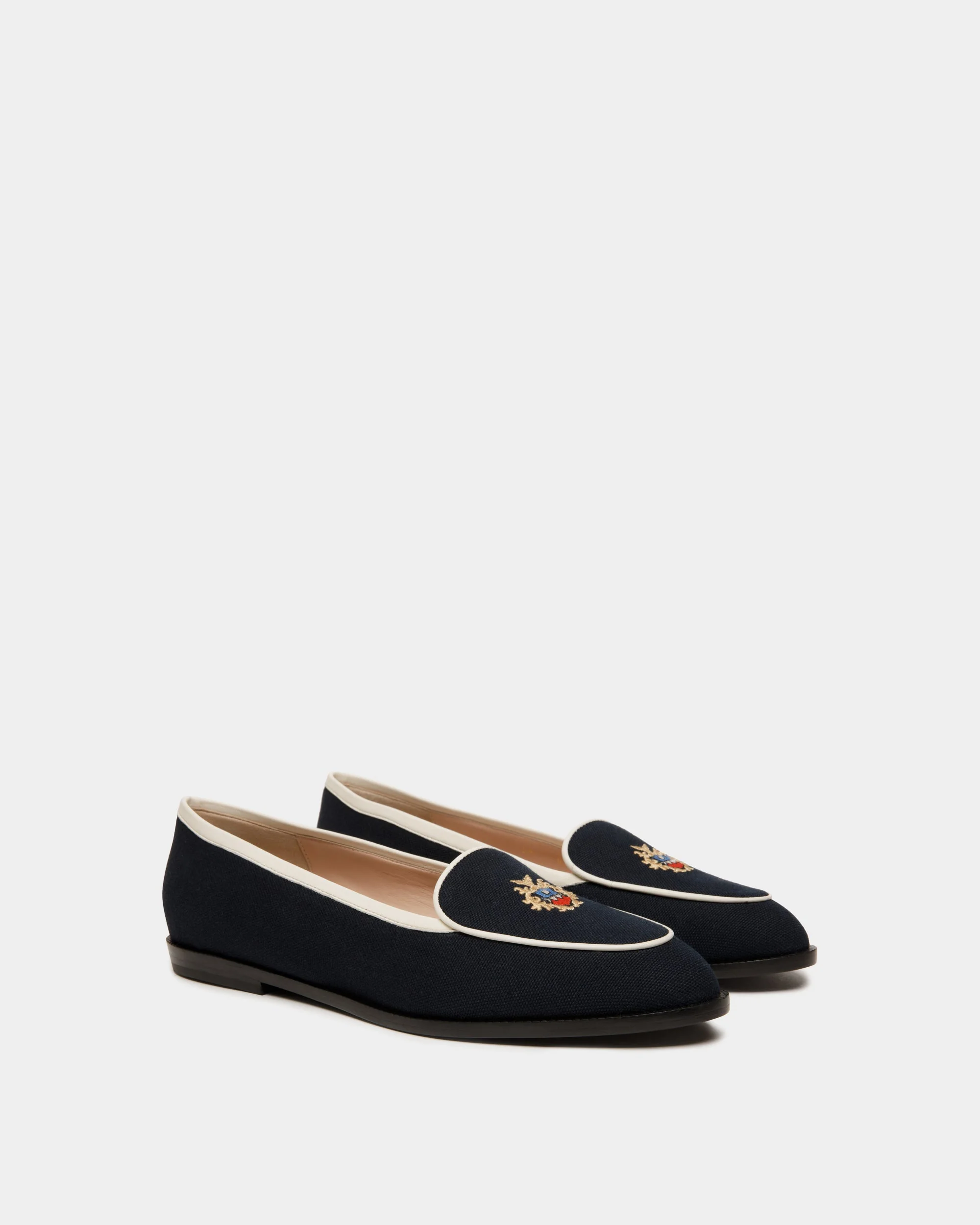 Elite Flat in Navy Blue Fabric - Image 2