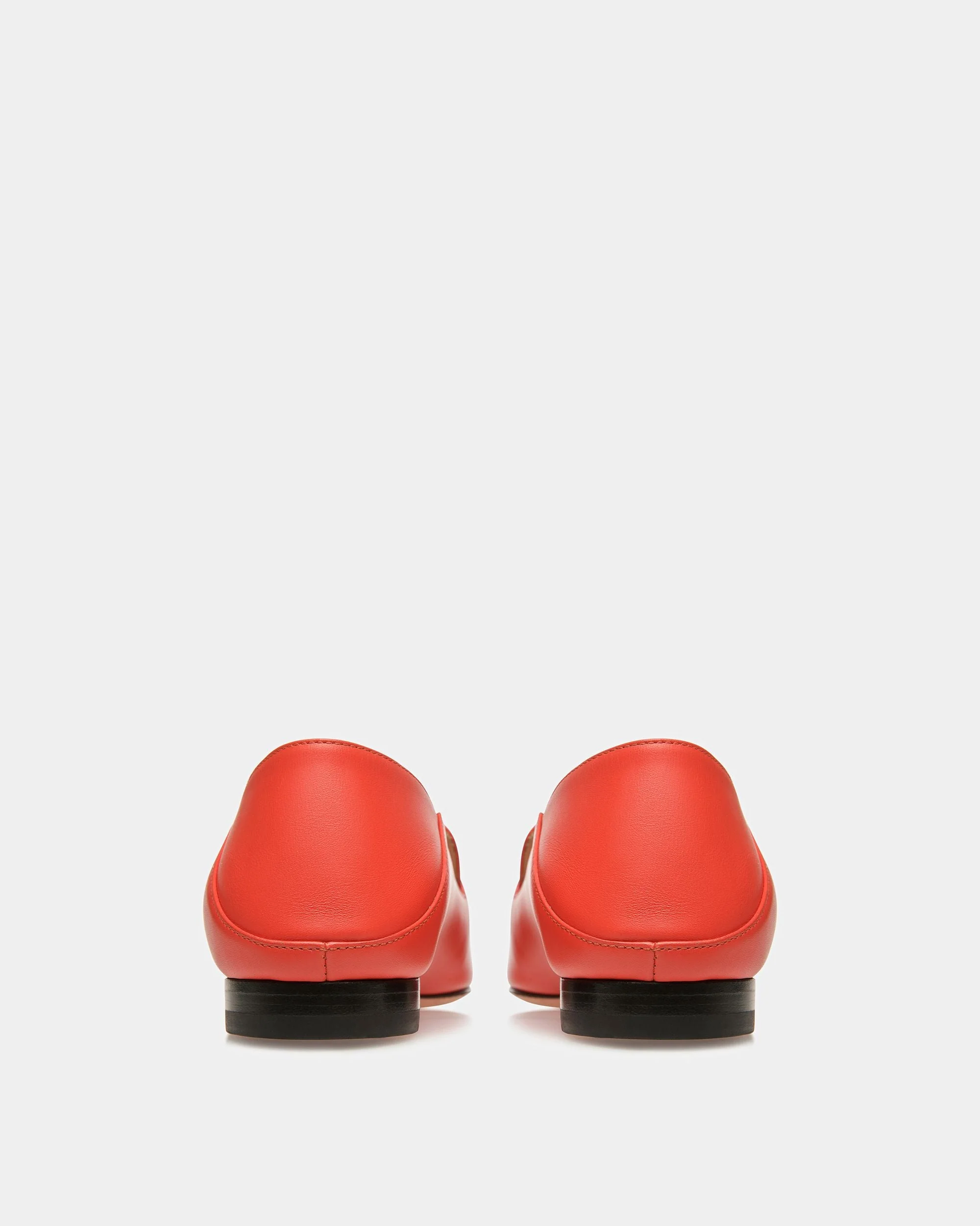 Ellah Leather Slippers In Orange - Image 3