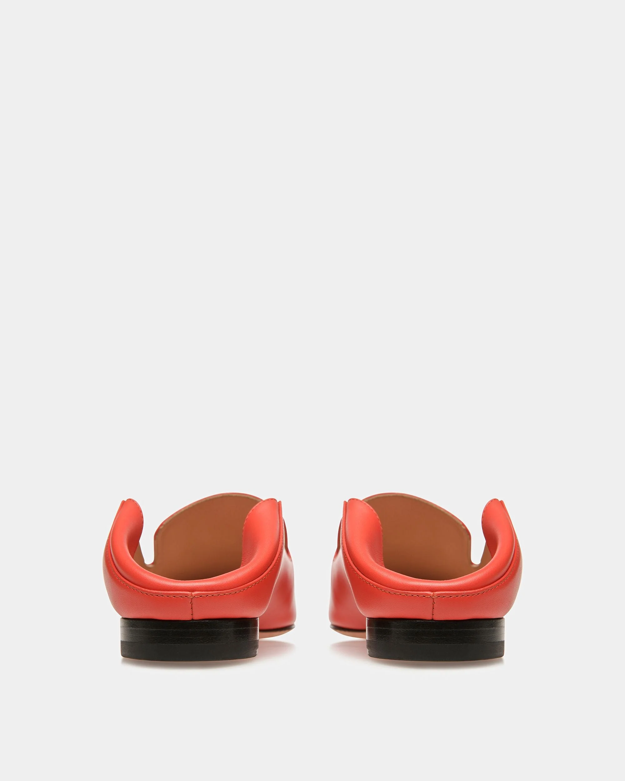 Ellah Leather Slippers In Orange - Image 6