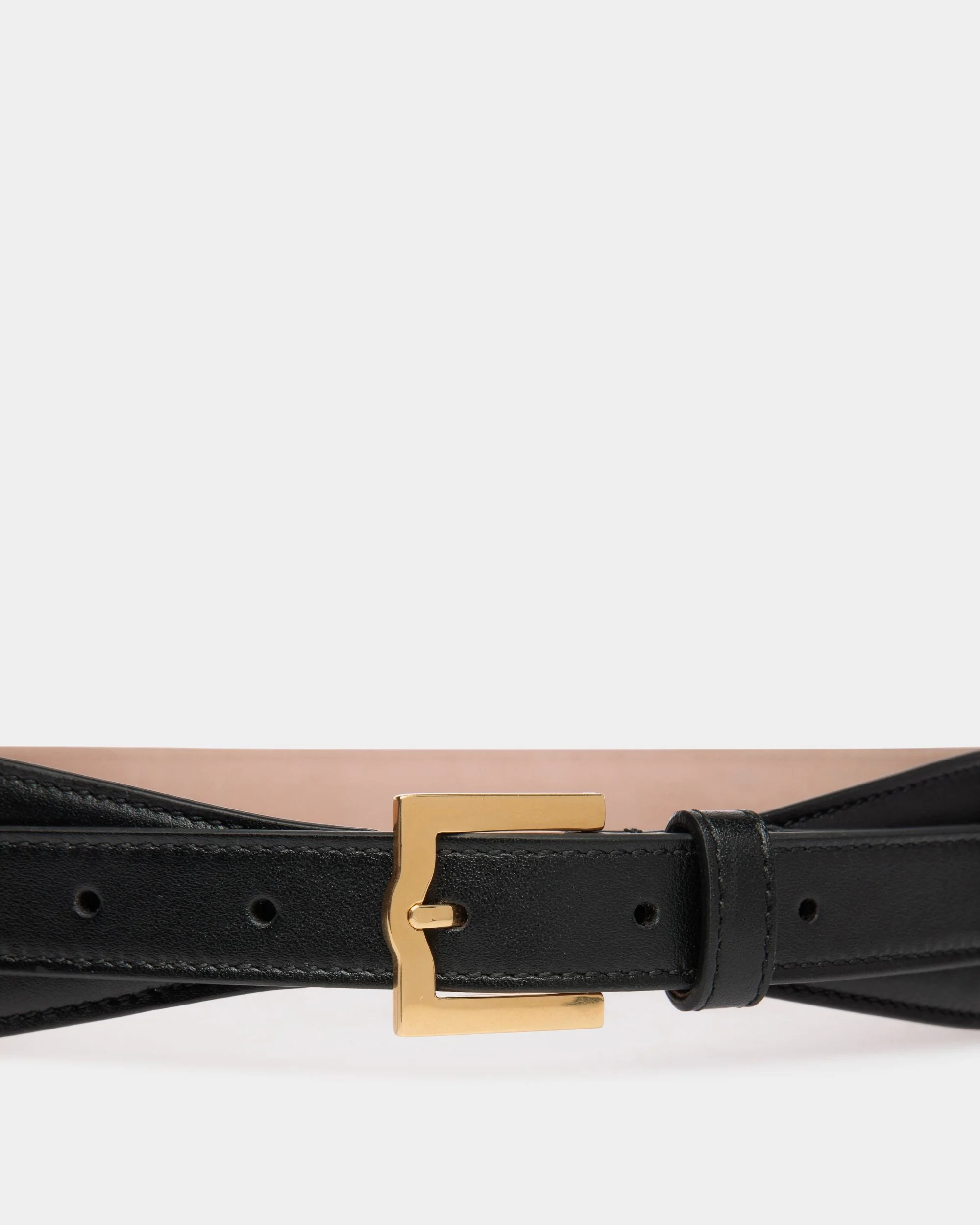 Emblem 45mm Belt In Black Leather - Image 3