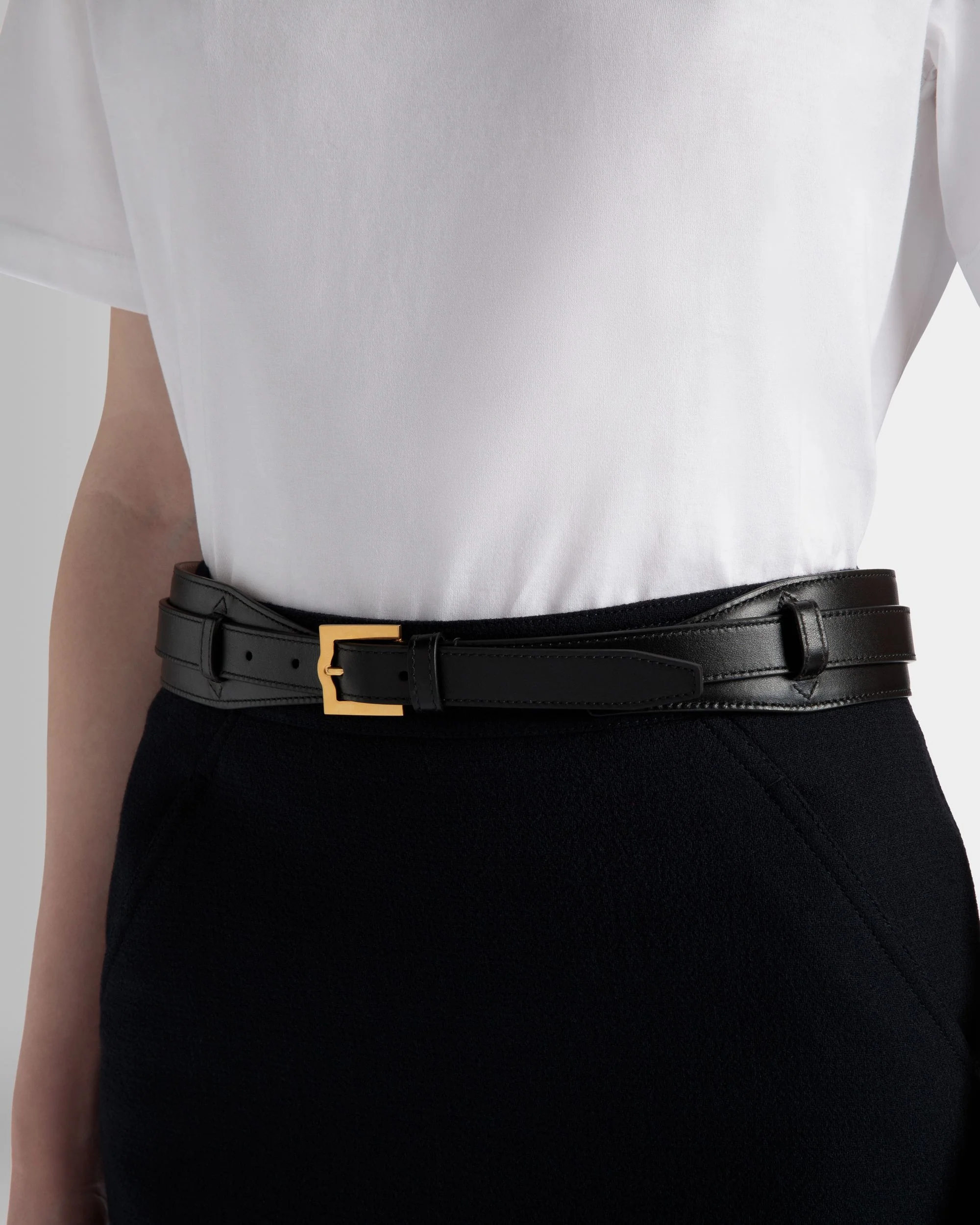 Emblem 45mm Belt In Black Leather - Image 4