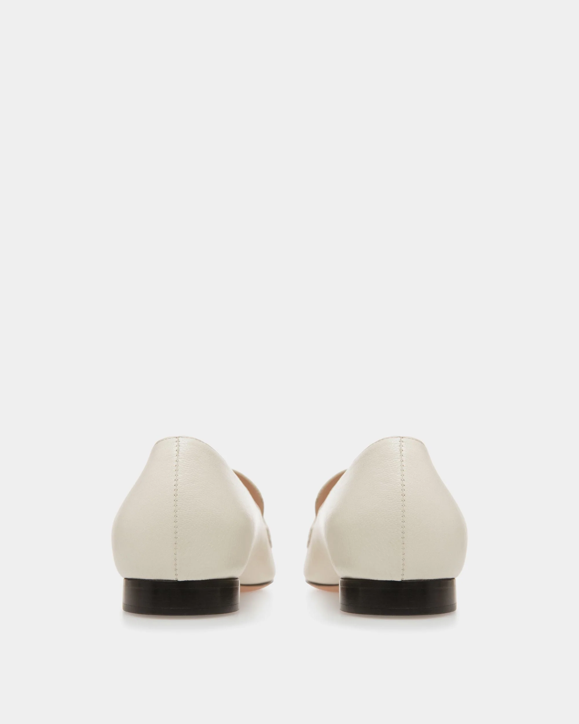 Emblem Loafers In Bone Leather - Image 3
