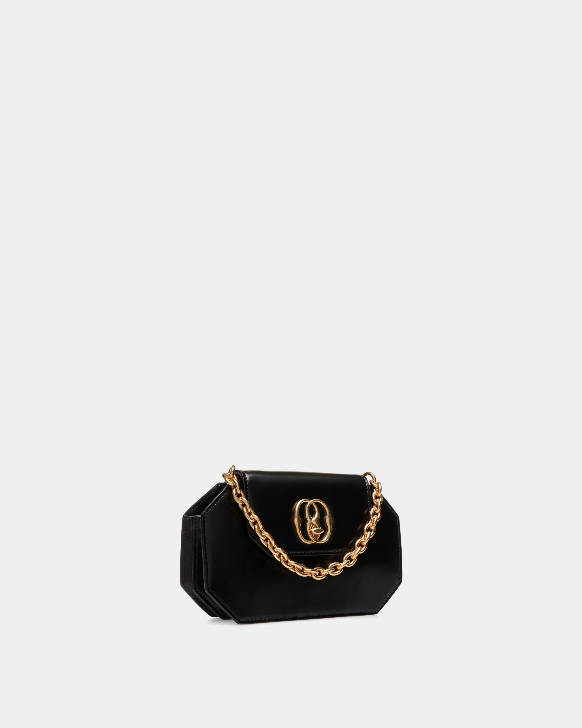 Emblem Minibag In Black Leather - Image 3