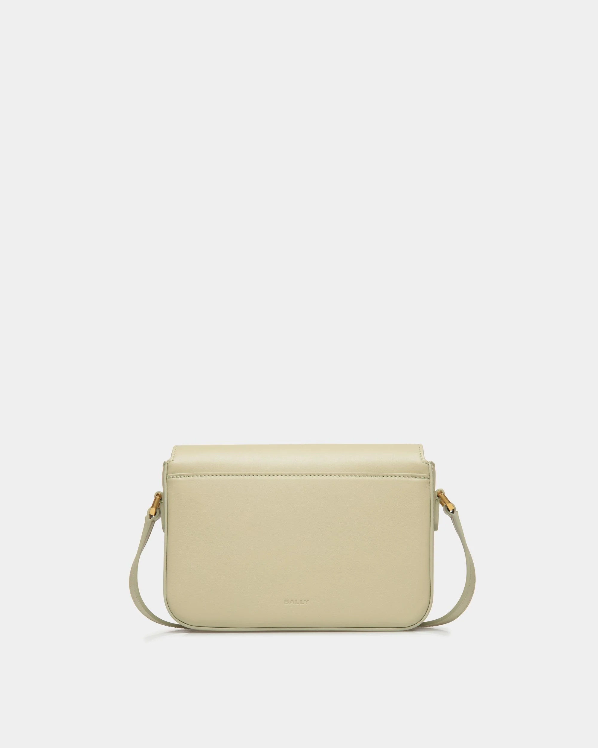 Emblem Small Crossbody Bag In Light Green Leather - Image 3