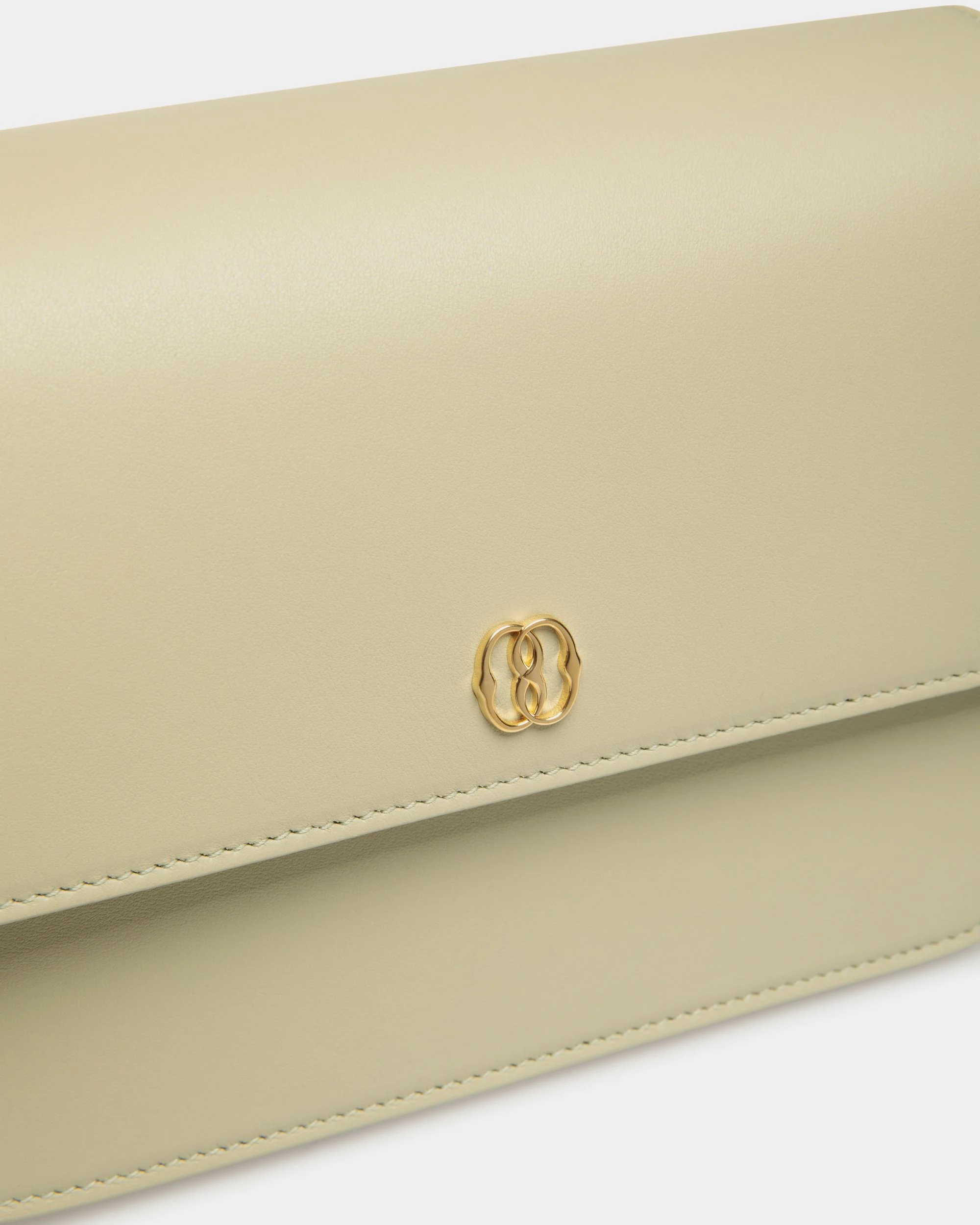 Emblem Small Crossbody Bag In Light Green Leather - Image 6
