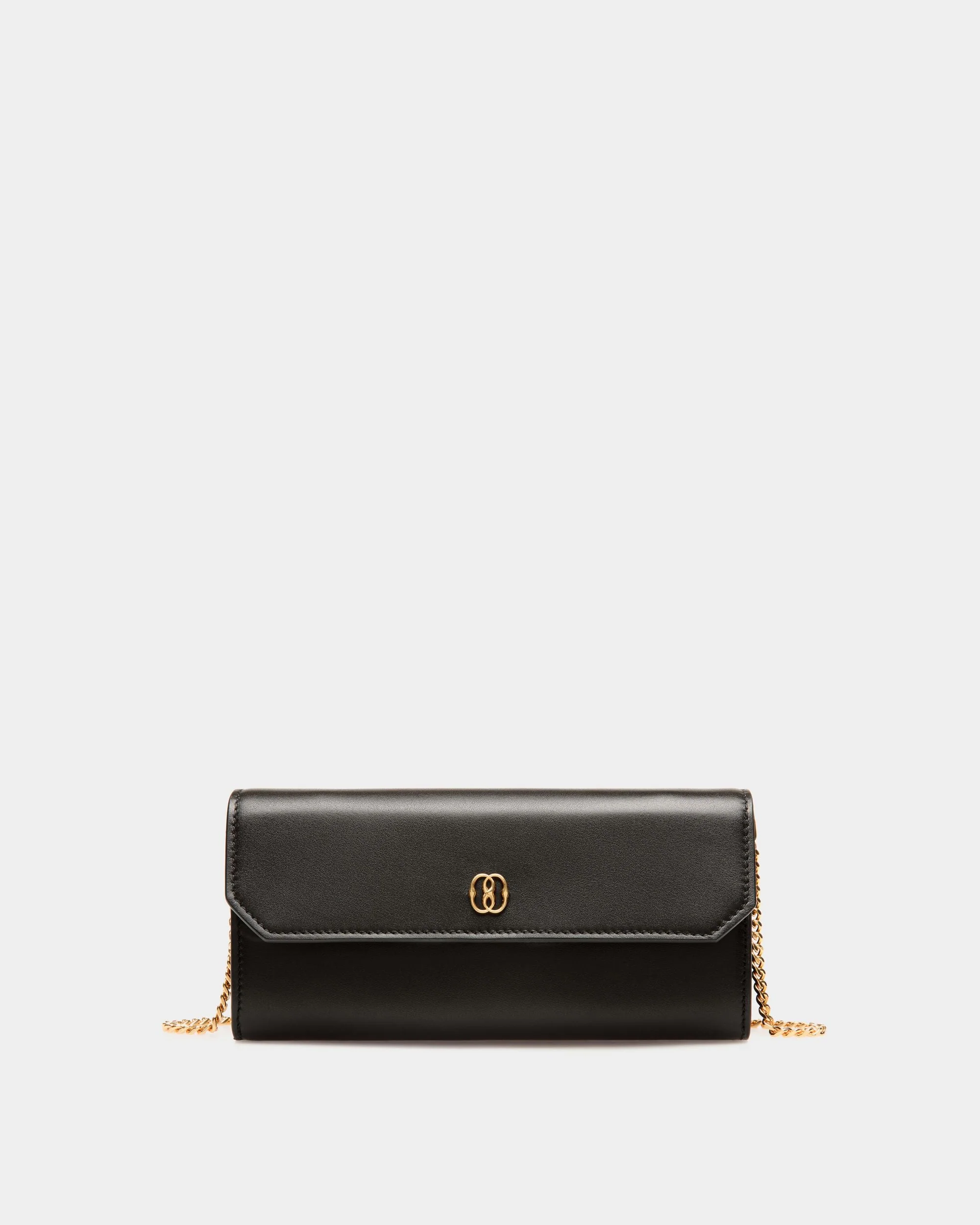 Emblem Travel Wallet In Black Leather