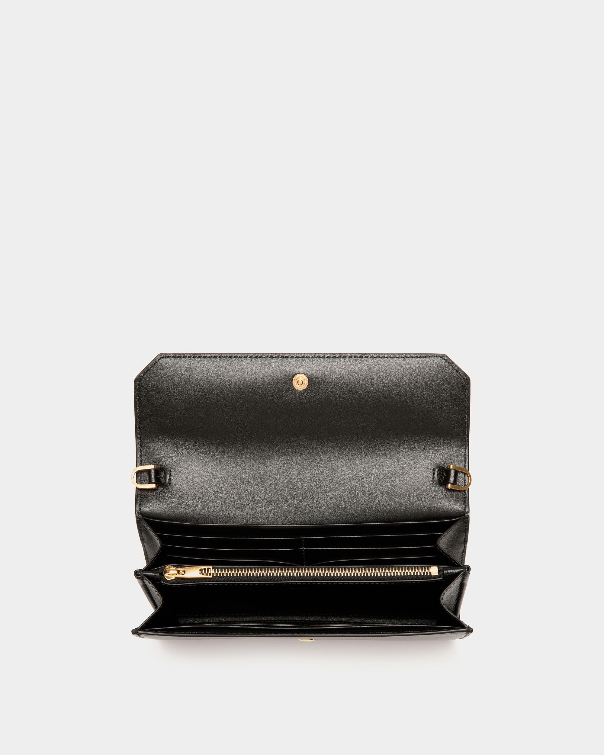 Emblem Travel Wallet In Black Leather - Image 3