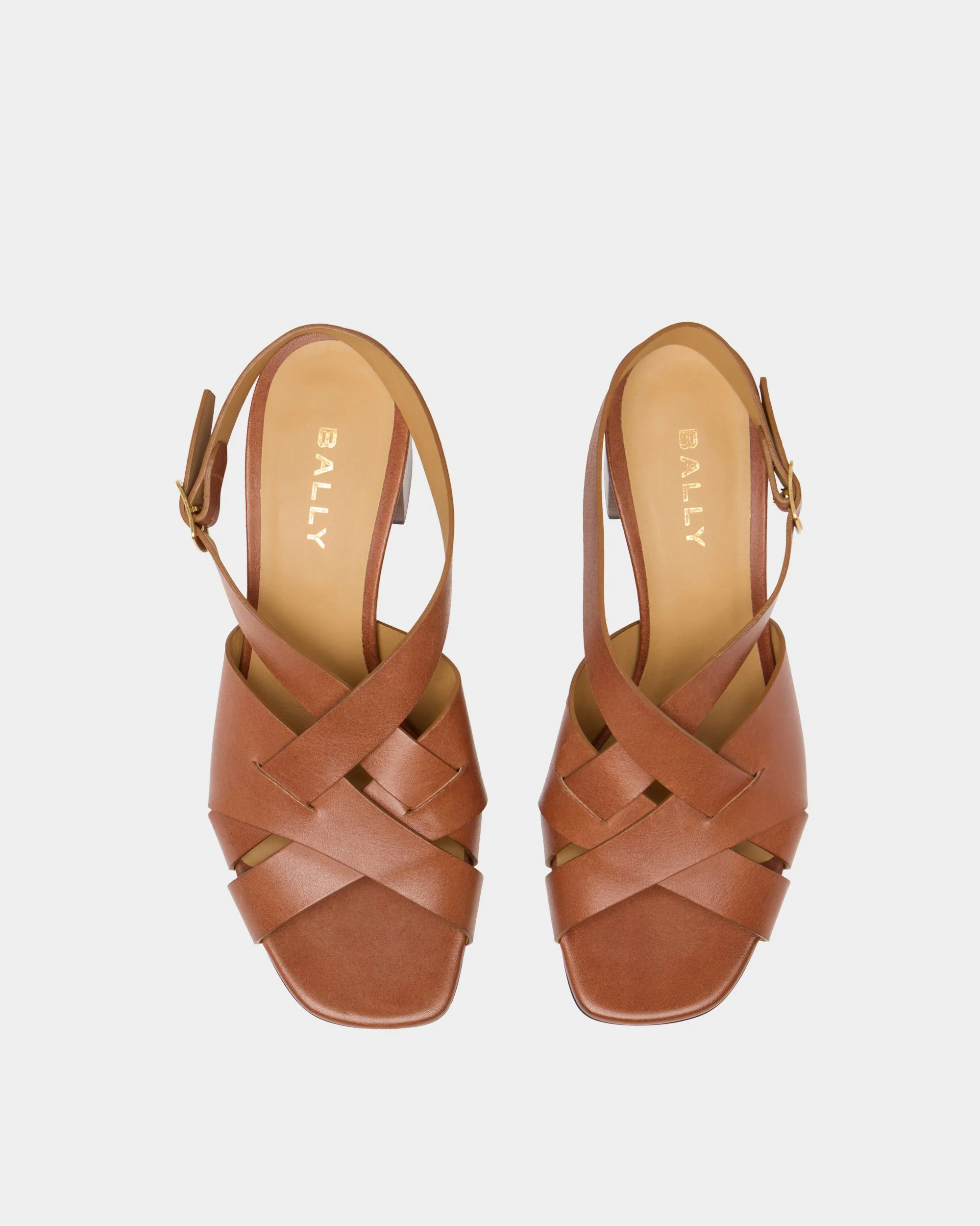 Essence Sandal in Amber Brown Leather - Image 4