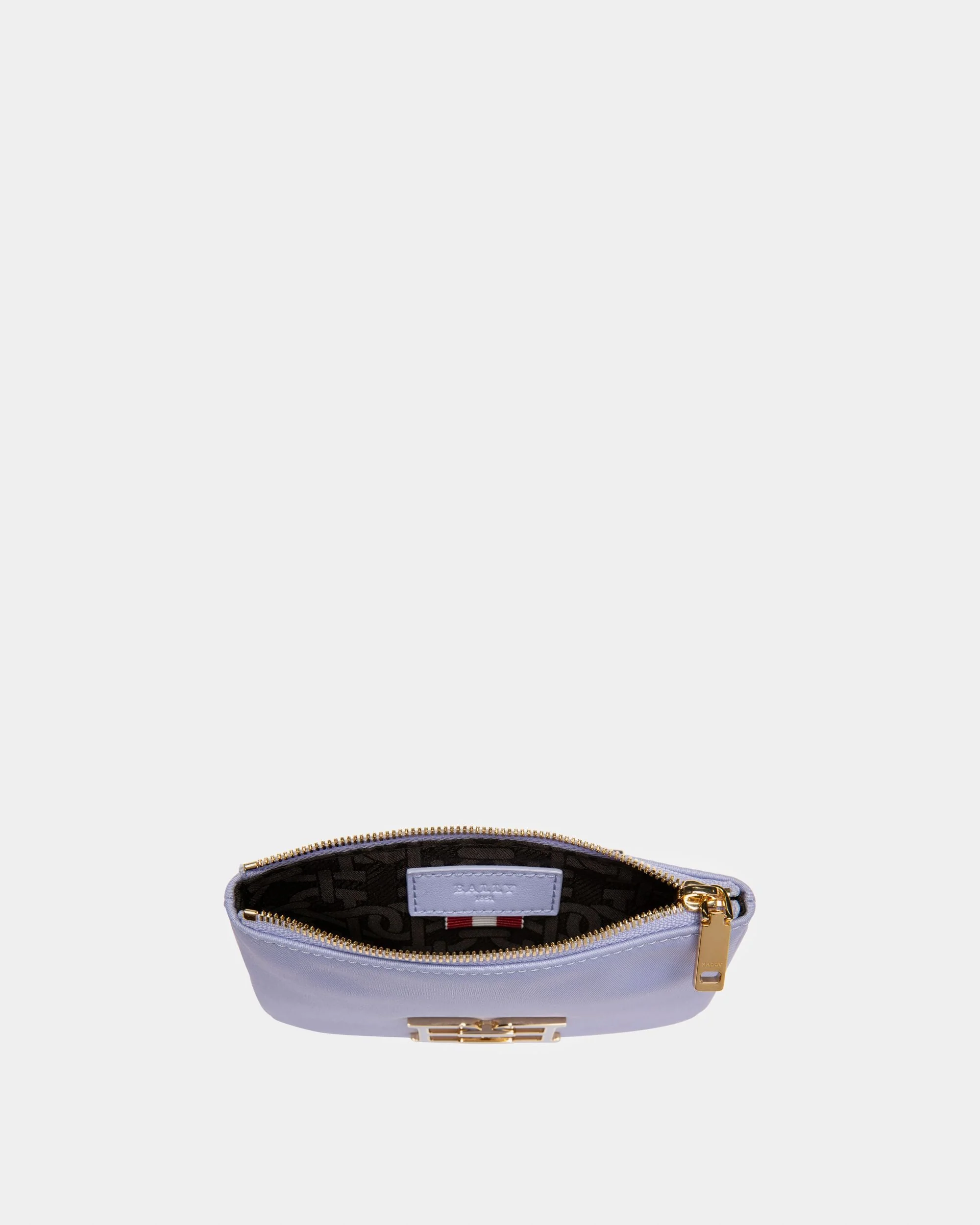 Evod Recycled Nylon And Leather Wallet In Lilac - Image 3