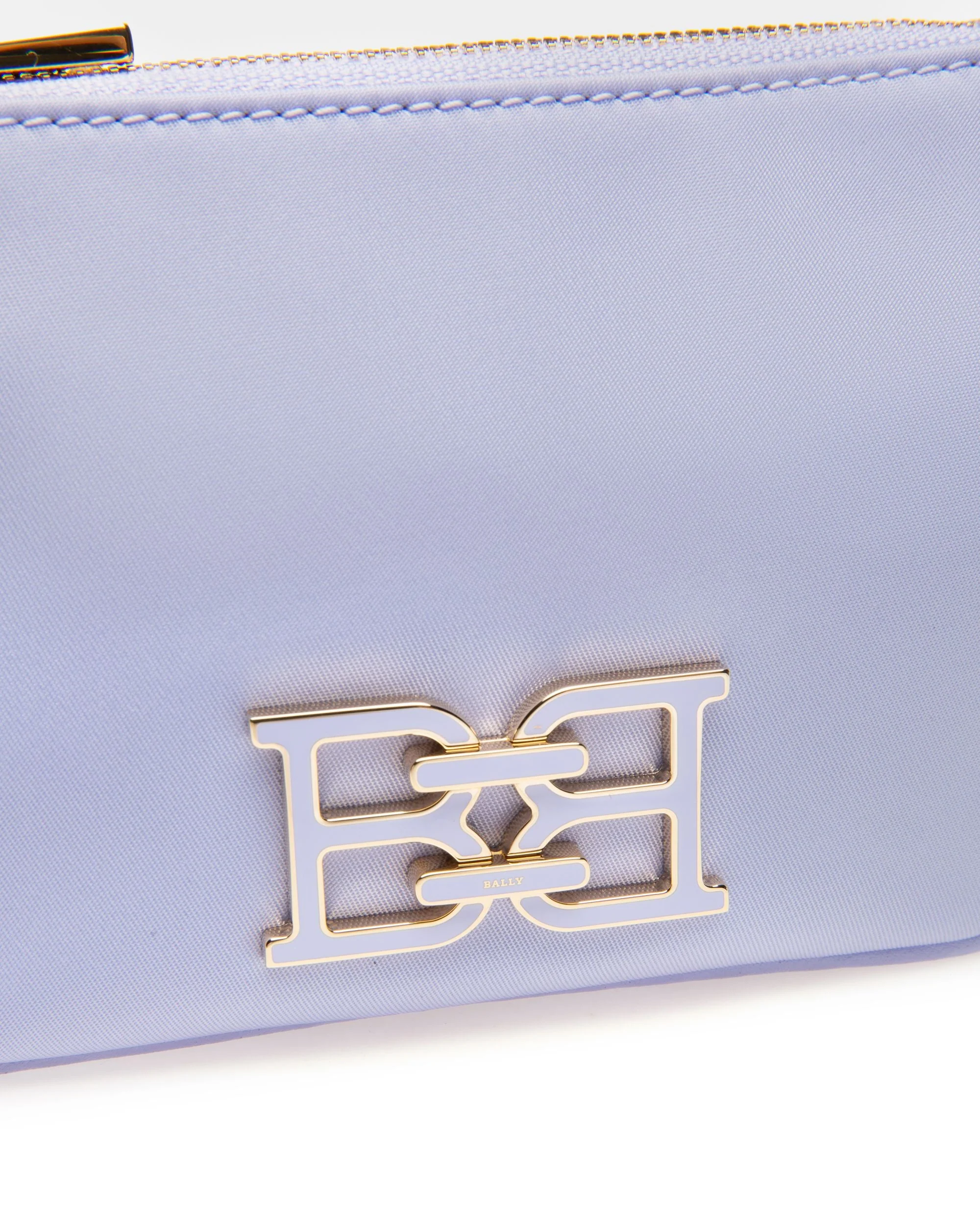 Evod Recycled Nylon And Leather Wallet In Lilac - Image 4