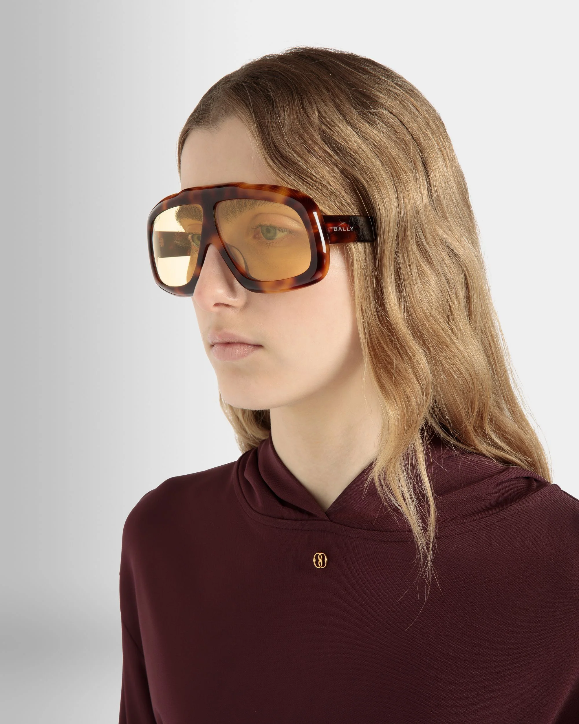 Eyger Acetate Sunglasses in Havana and Yellow - Image 2