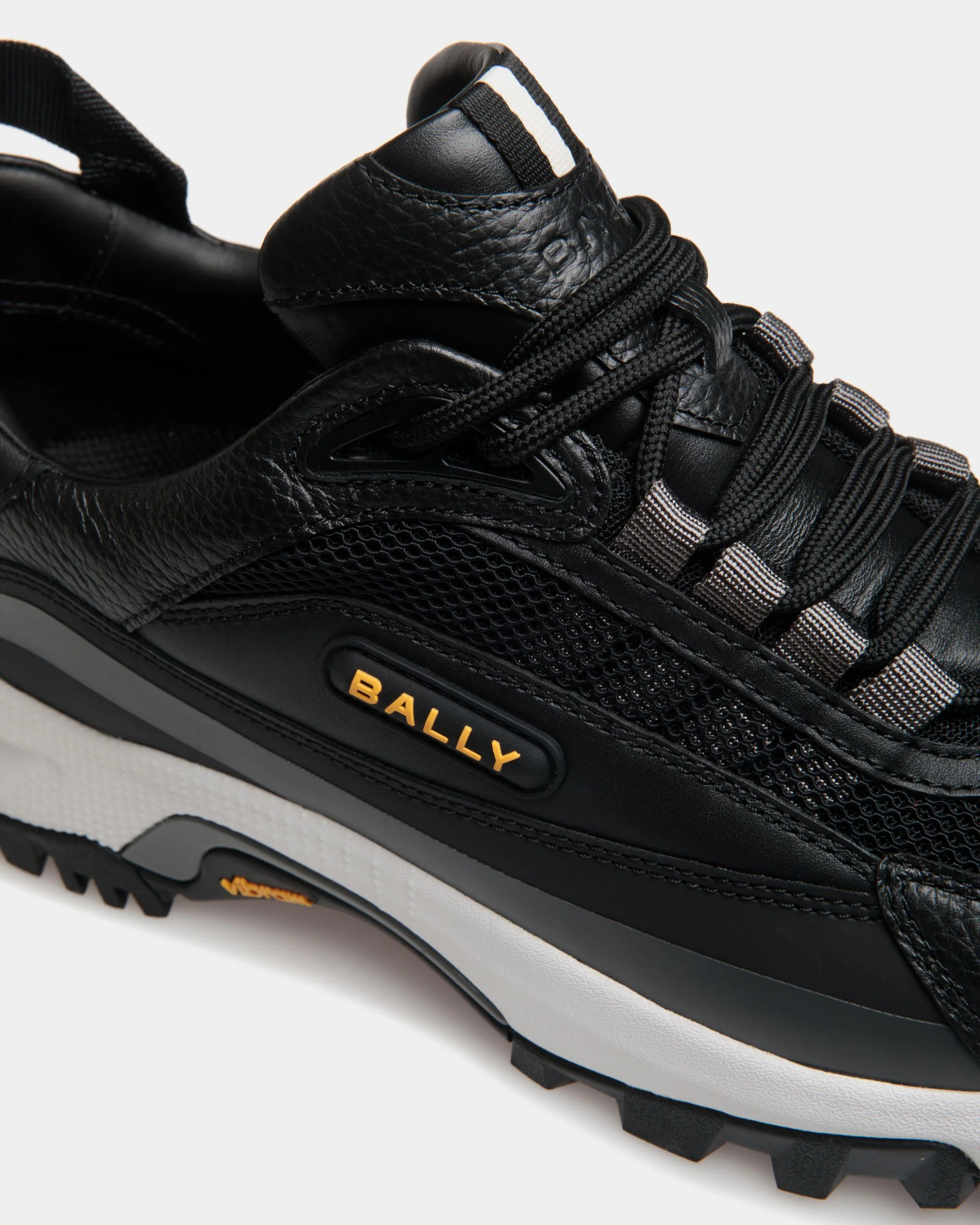 Faster Sneaker in Black Leather and Nylon - Image 5